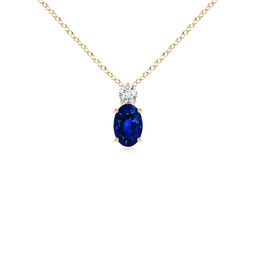 Classic Yellow Gold Blue Sapphire Necklaces & Pendants