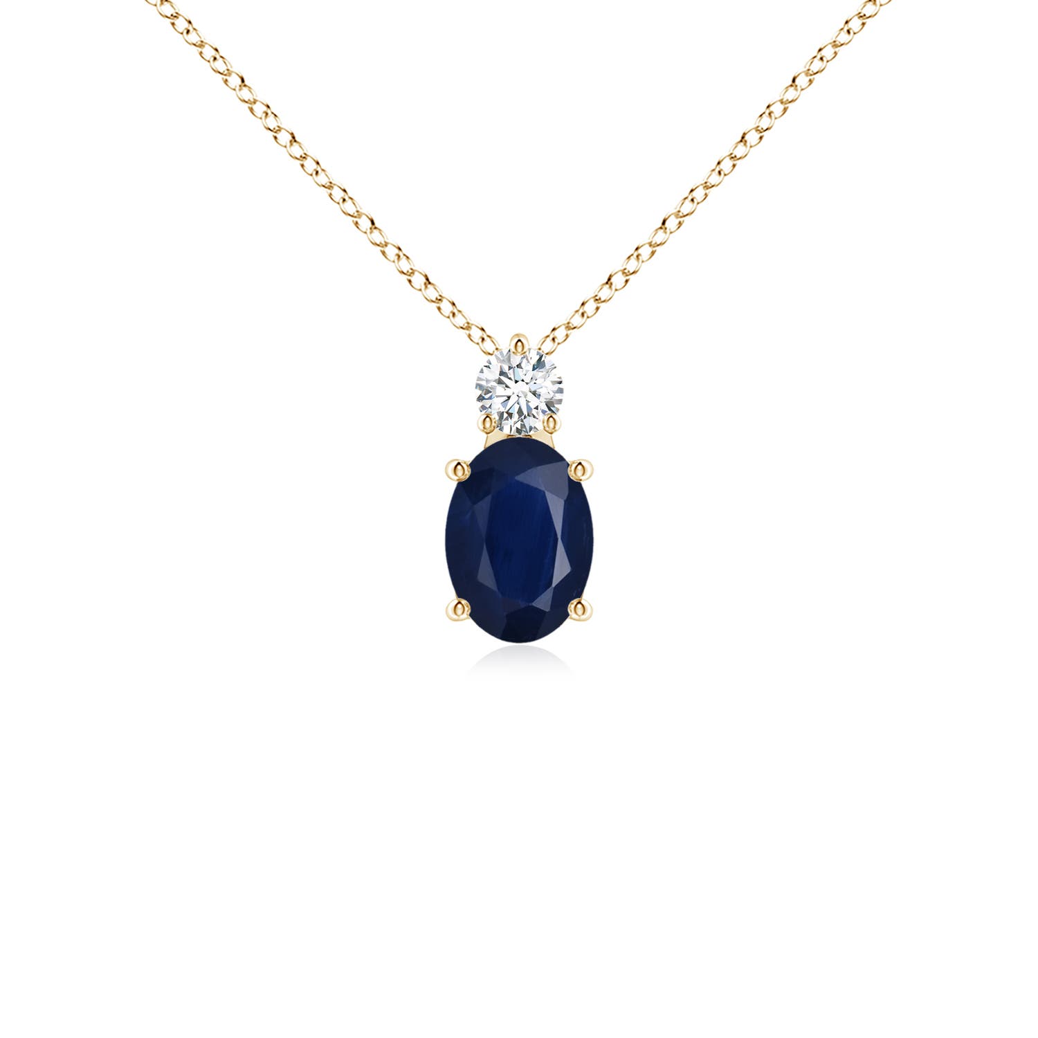 A - Blue Sapphire / 0.96 CT / 14 KT Yellow Gold