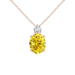 Rose Gold Yellow Diamond Necklaces & Pendants