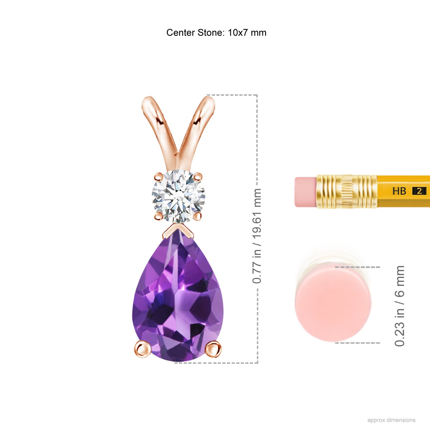 AAA - Amethyst / 1.78 CT / 14 KT Rose Gold