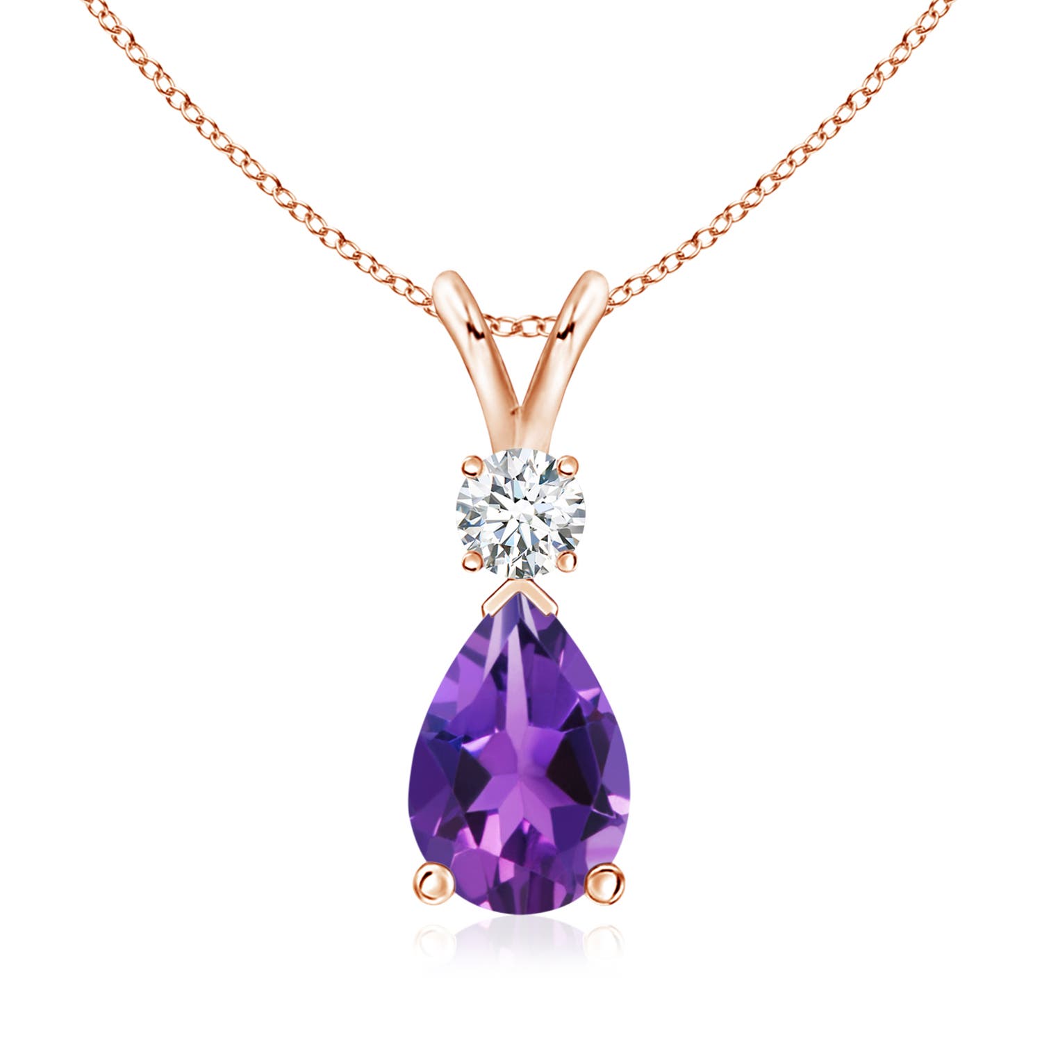 AAAA - Amethyst / 1.78 CT / 14 KT Rose Gold