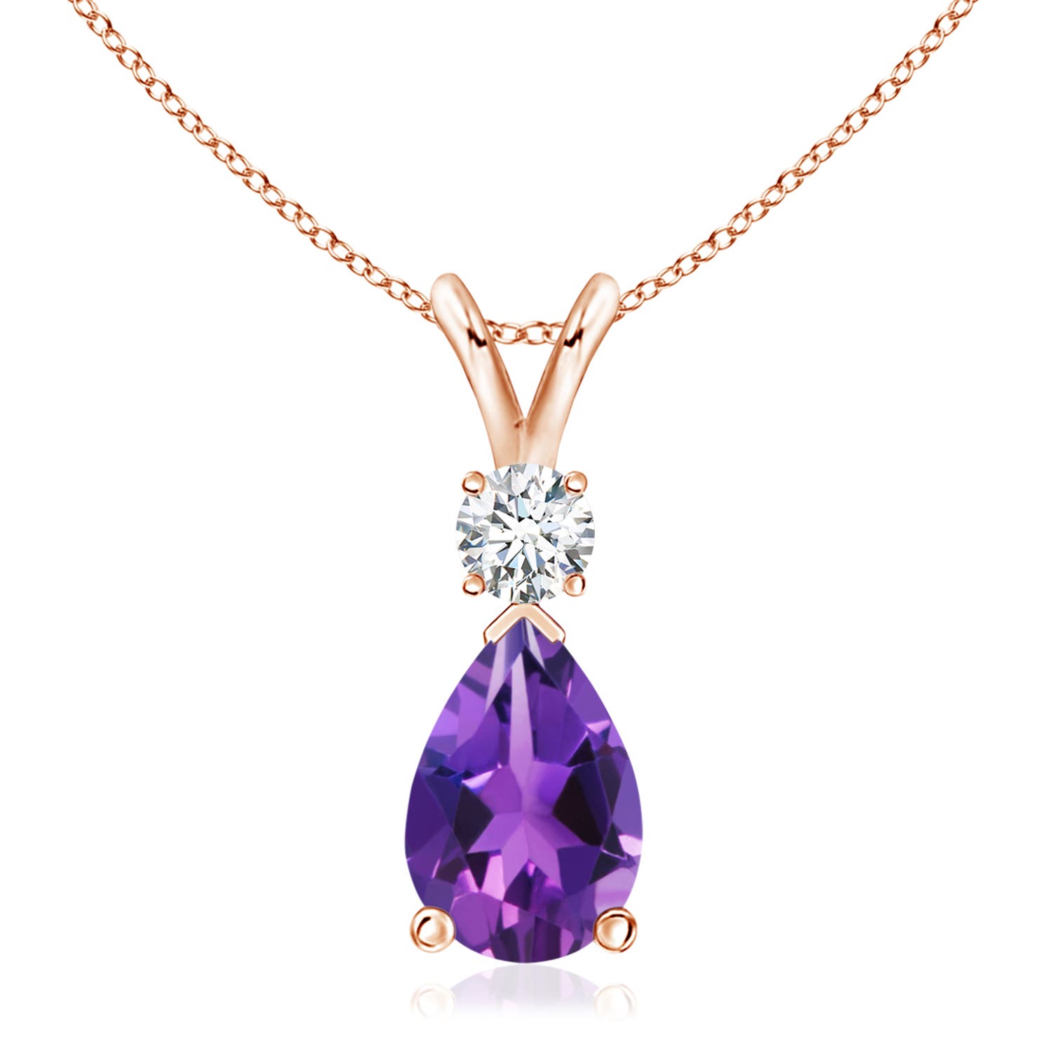 AAAA - Amethyst / 2.78 CT / 14 KT Rose Gold