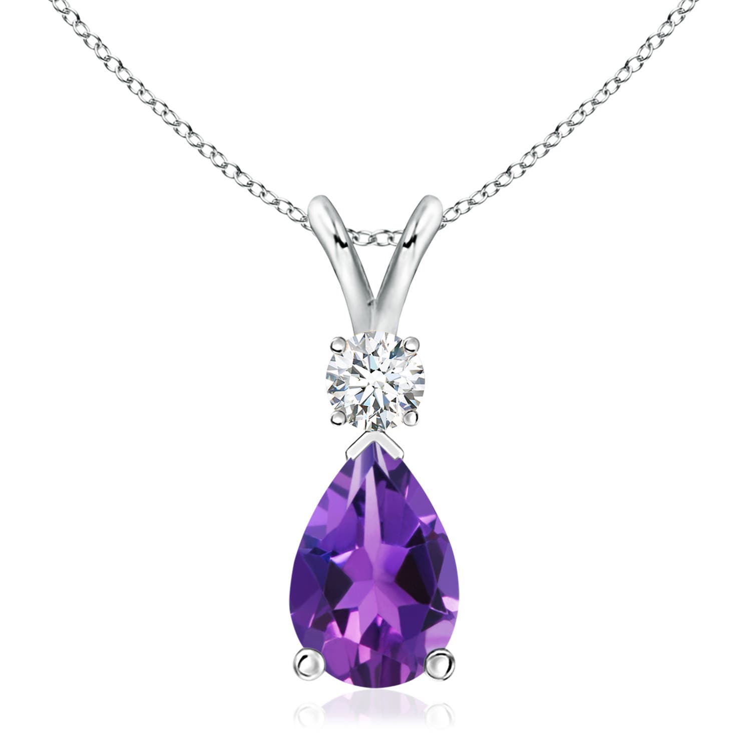 AAAA - Amethyst / 2.78 CT / 14 KT White Gold