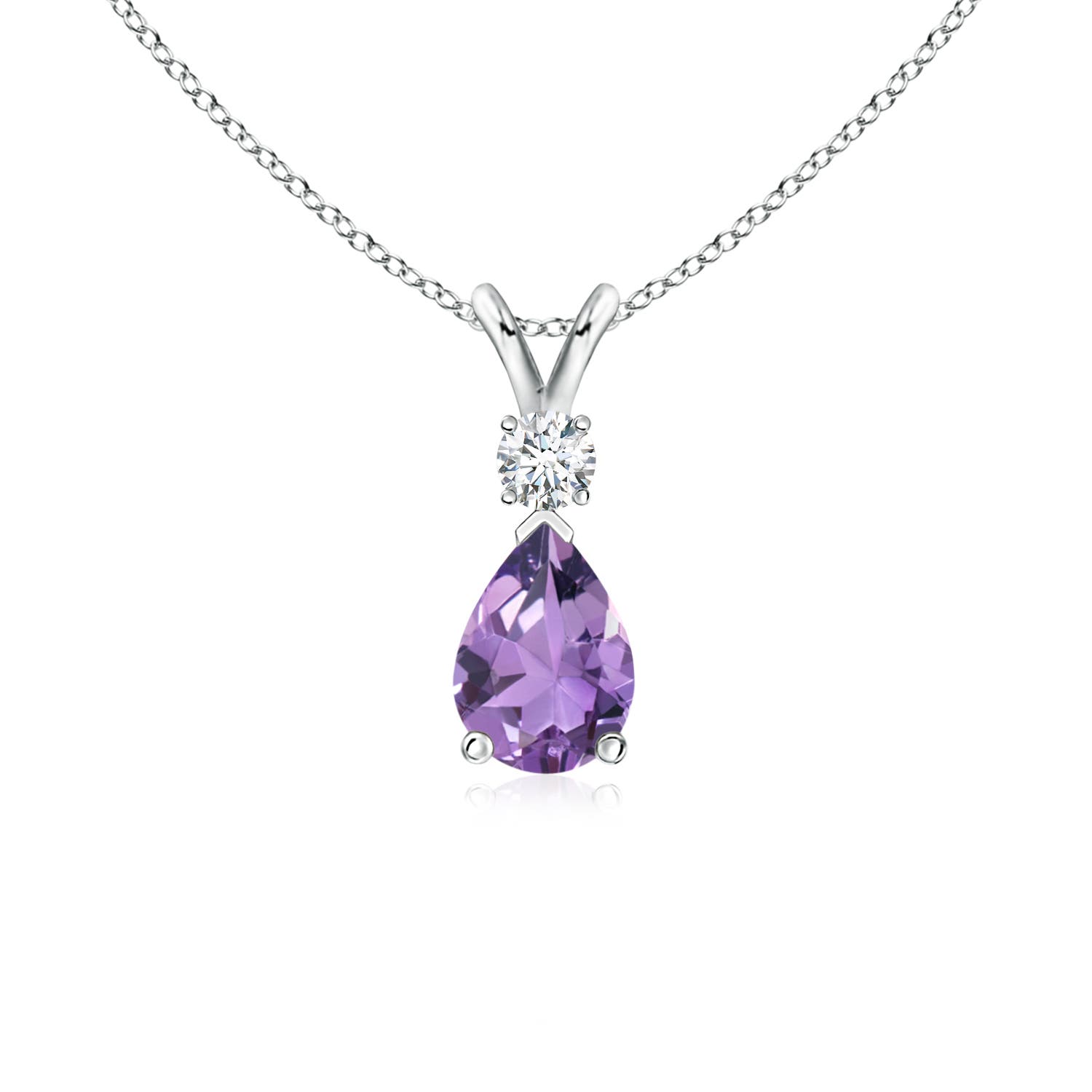 A - Amethyst / 0.67 CT / 14 KT White Gold