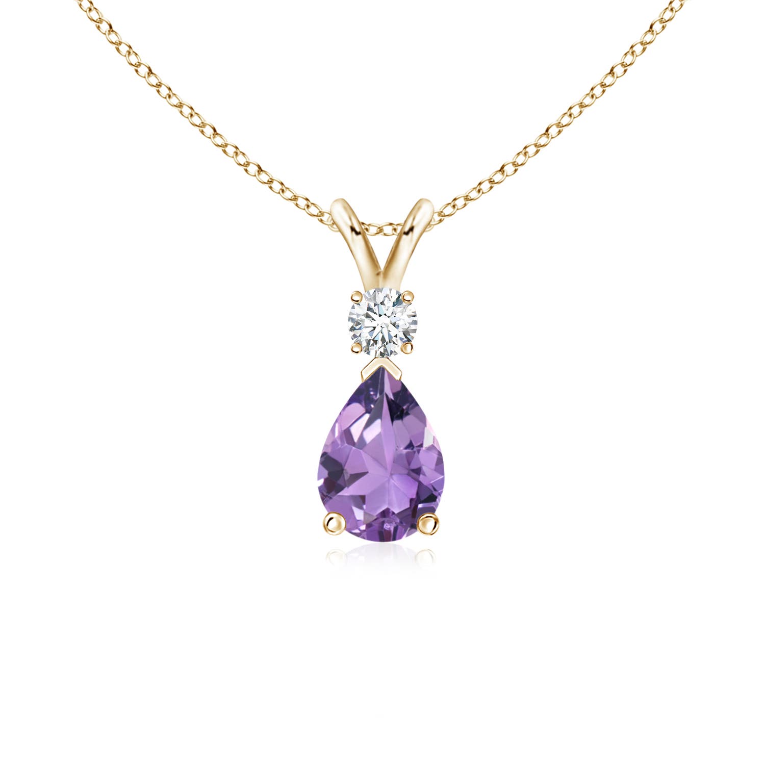 A - Amethyst / 0.67 CT / 14 KT Yellow Gold