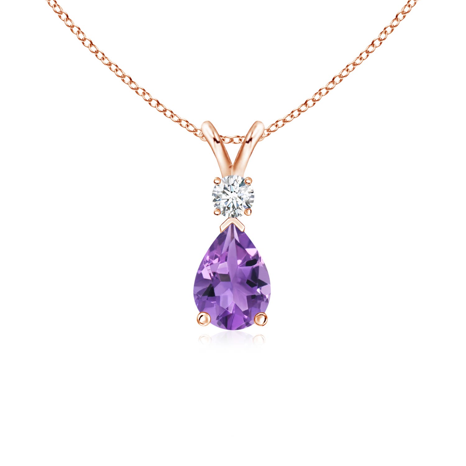 AA - Amethyst / 0.67 CT / 14 KT Rose Gold