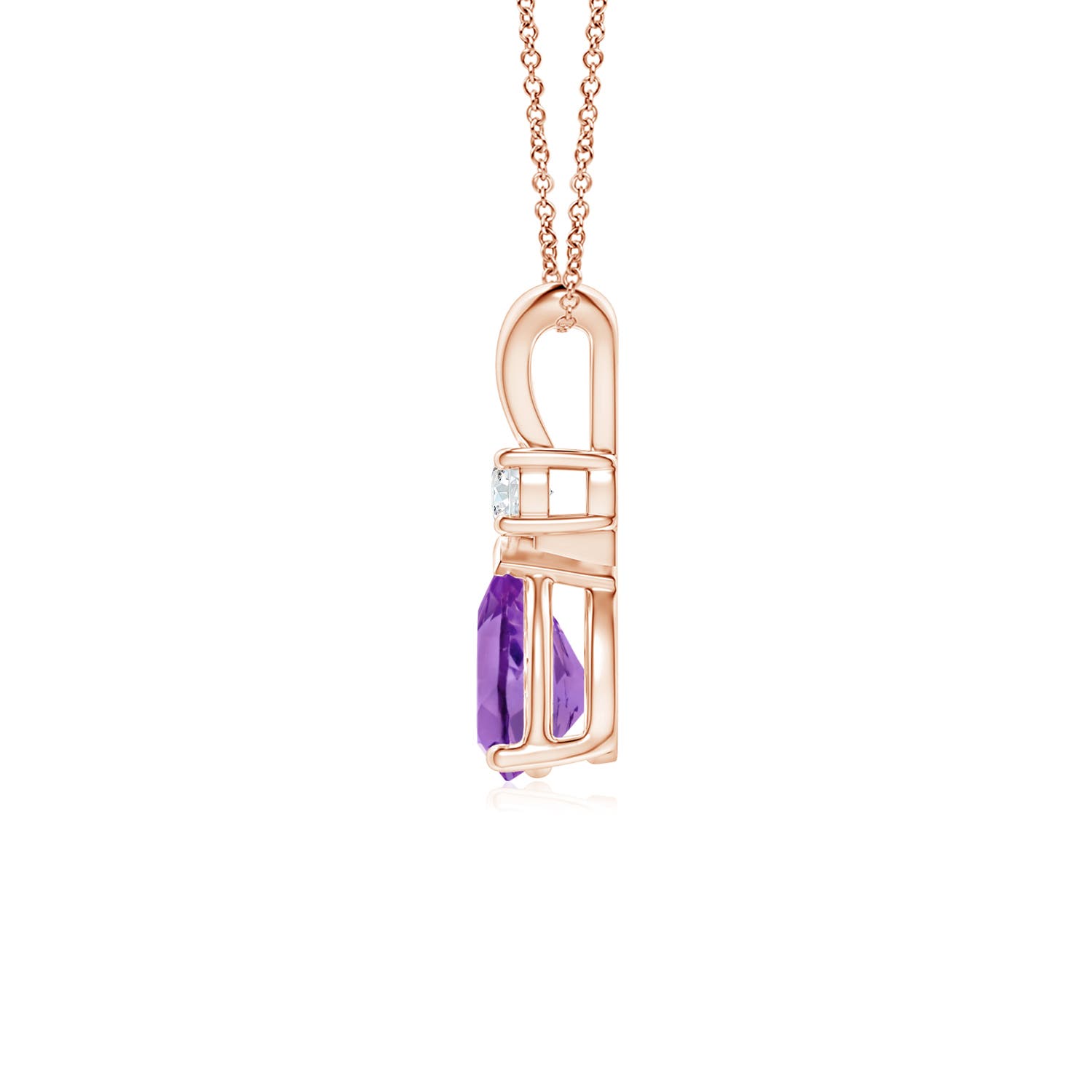 AA - Amethyst / 0.67 CT / 14 KT Rose Gold