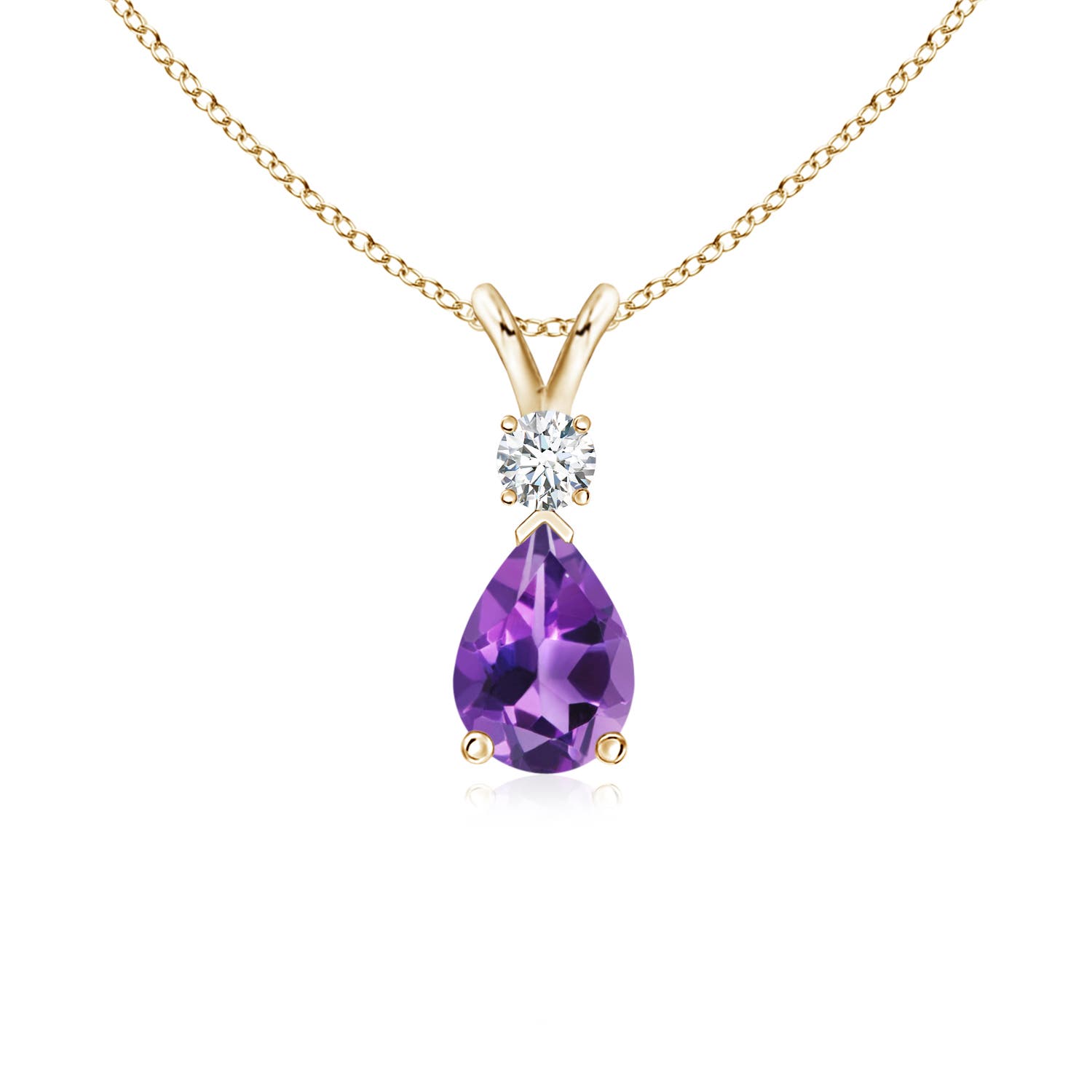 AAA - Amethyst / 0.67 CT / 14 KT Yellow Gold