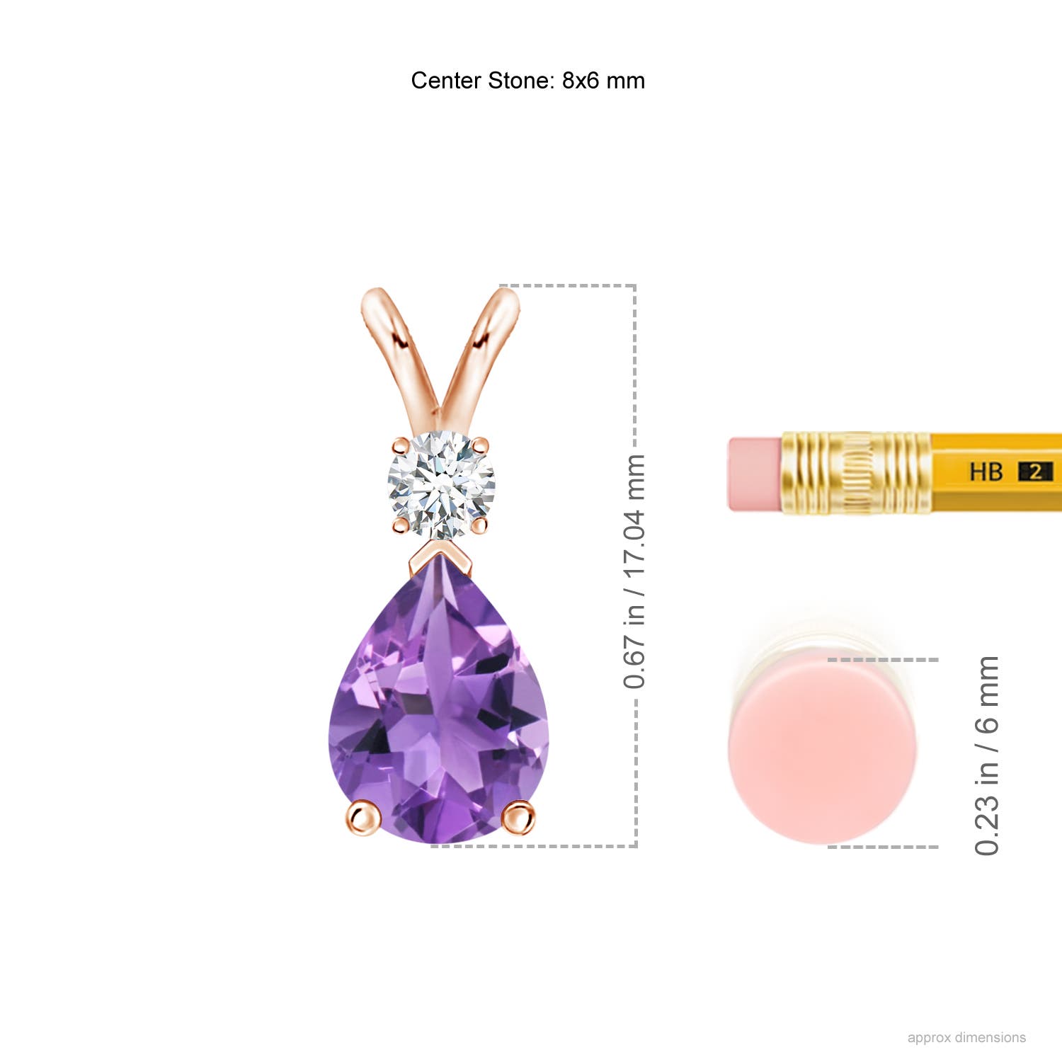 AA - Amethyst / 1.11 CT / 14 KT Rose Gold