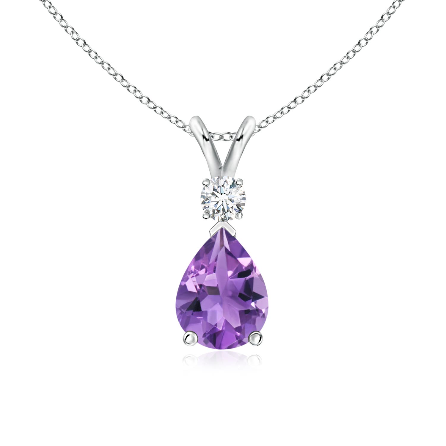 AA - Amethyst / 1.11 CT / 14 KT White Gold