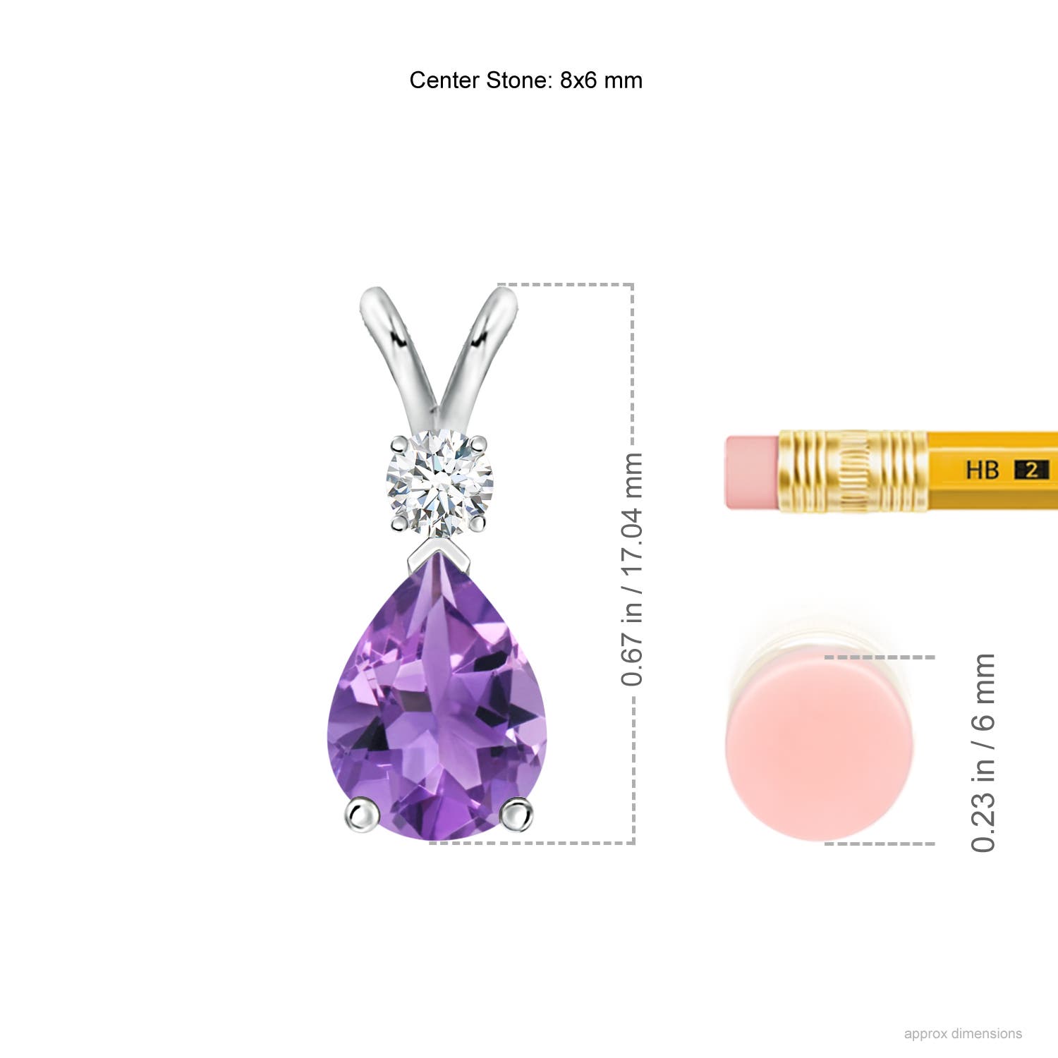 AA - Amethyst / 1.11 CT / 14 KT White Gold