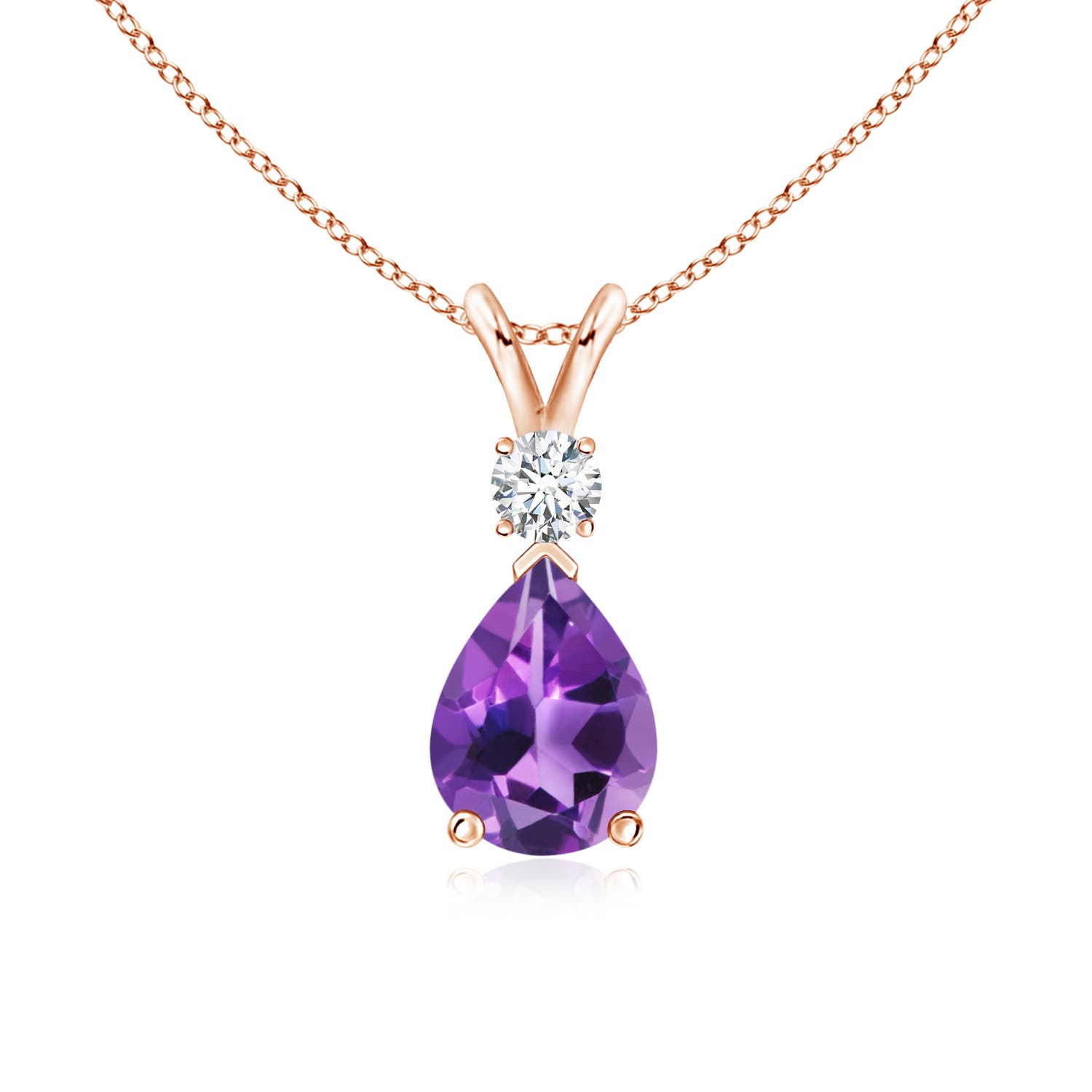 AAA - Amethyst / 1.11 CT / 14 KT Rose Gold