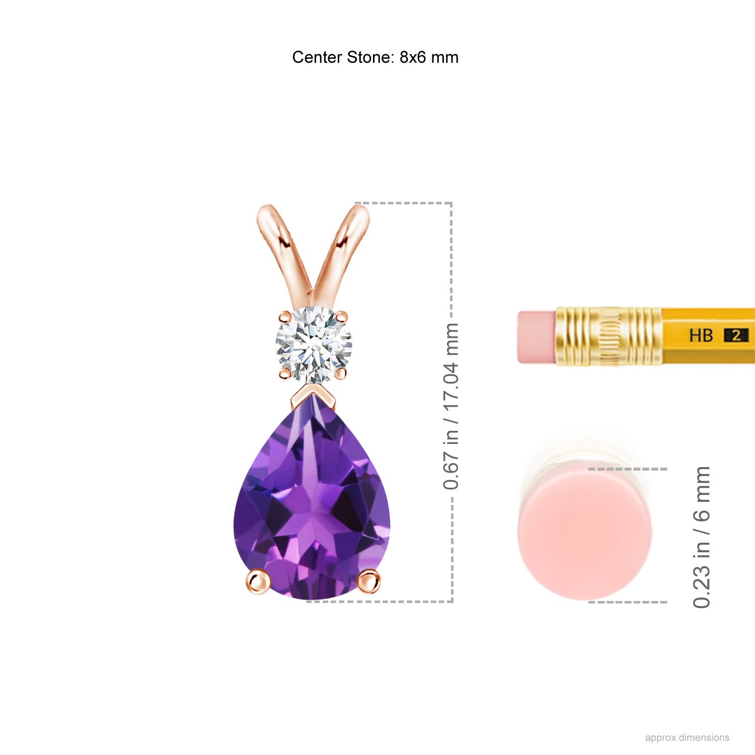 AAAA - Amethyst / 1.11 CT / 14 KT Rose Gold