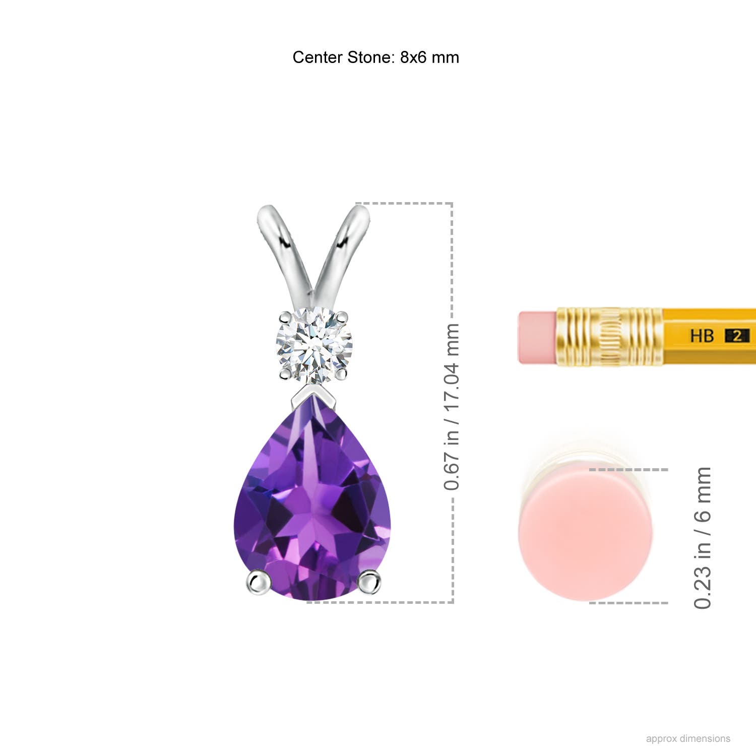 AAAA - Amethyst / 1.11 CT / 14 KT White Gold