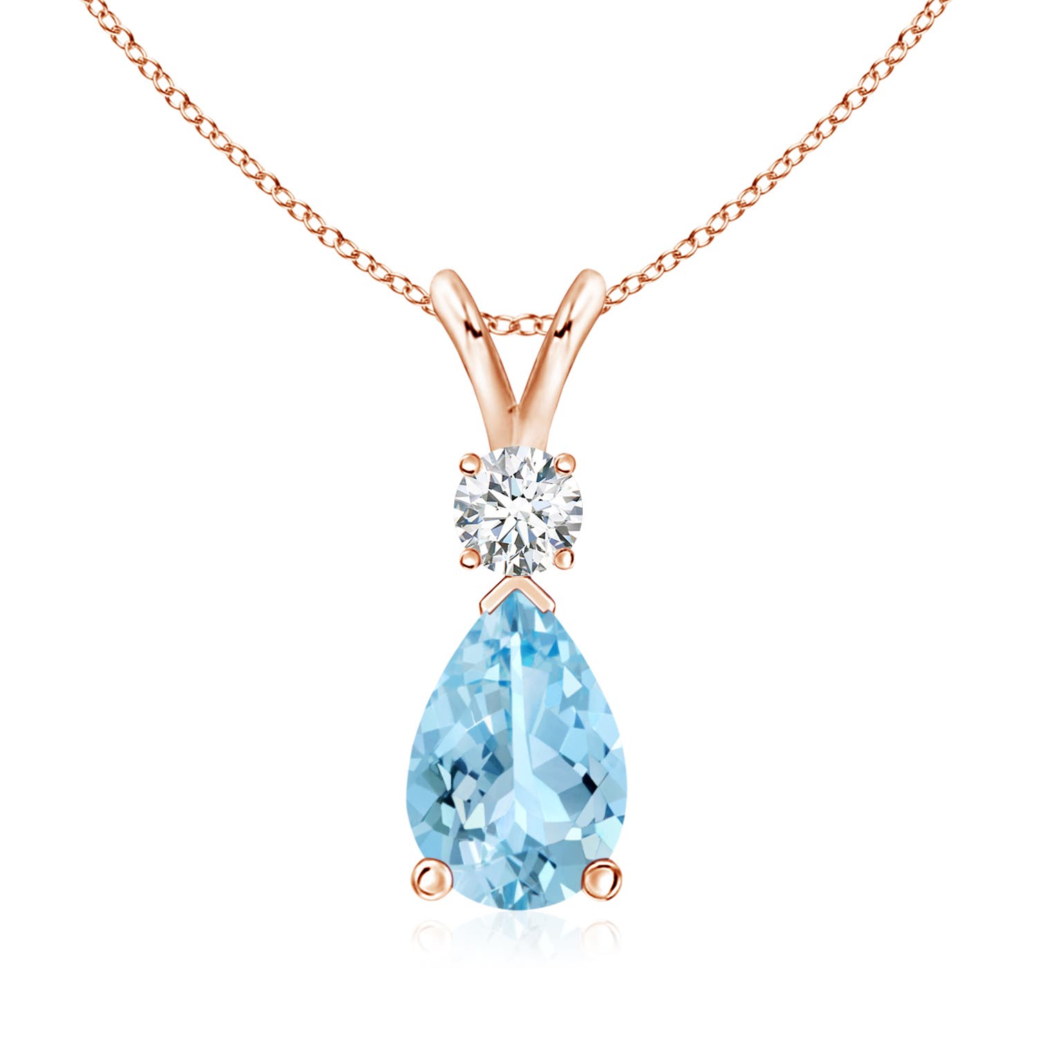 AAAA - Aquamarine / 1.78 CT / 14 KT Rose Gold