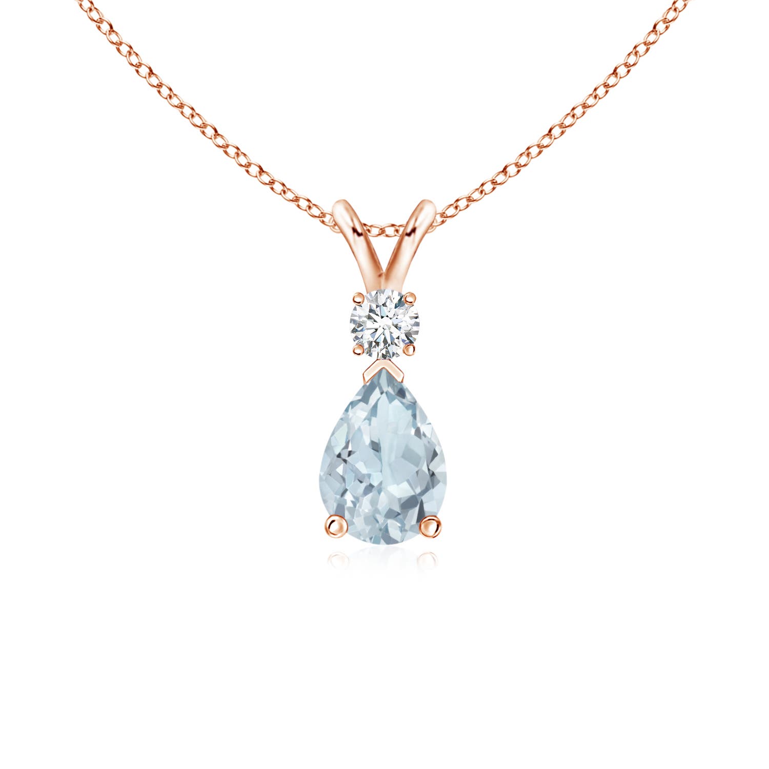 A - Aquamarine / 0.62 CT / 14 KT Rose Gold