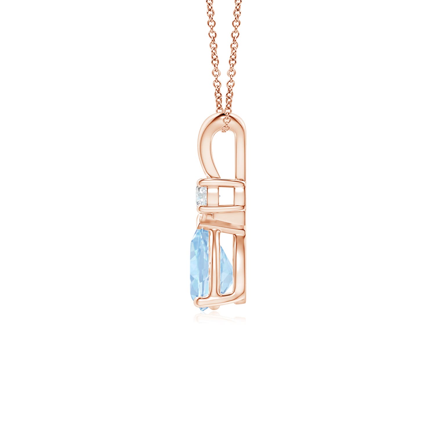 AA - Aquamarine / 0.62 CT / 14 KT Rose Gold