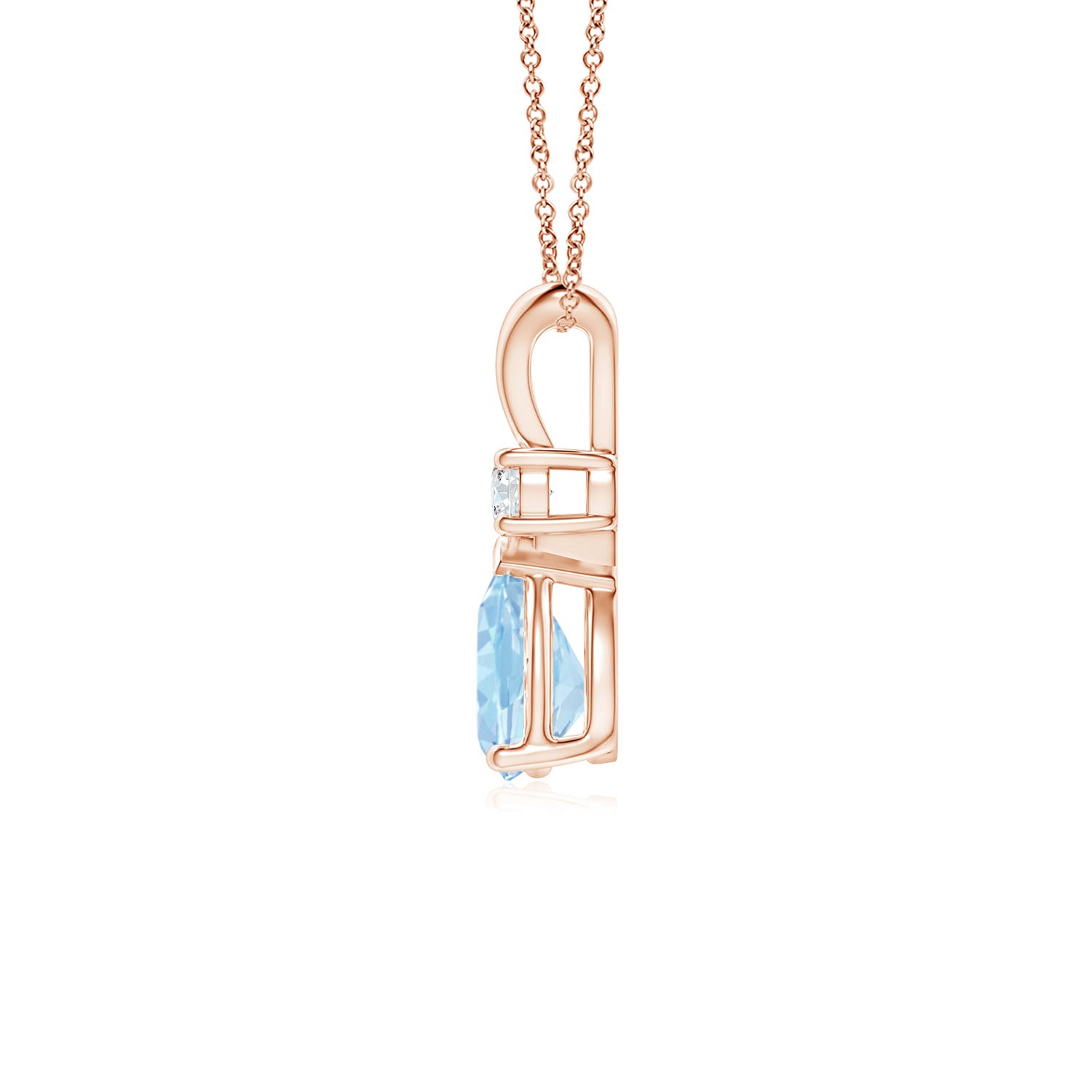 AAA - Aquamarine / 0.62 CT / 14 KT Rose Gold