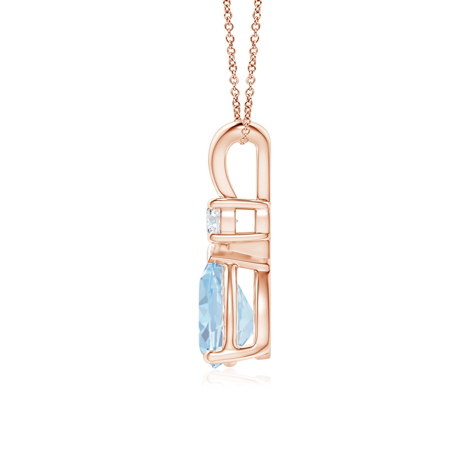 A - Aquamarine / 0.96 CT / 14 KT Rose Gold