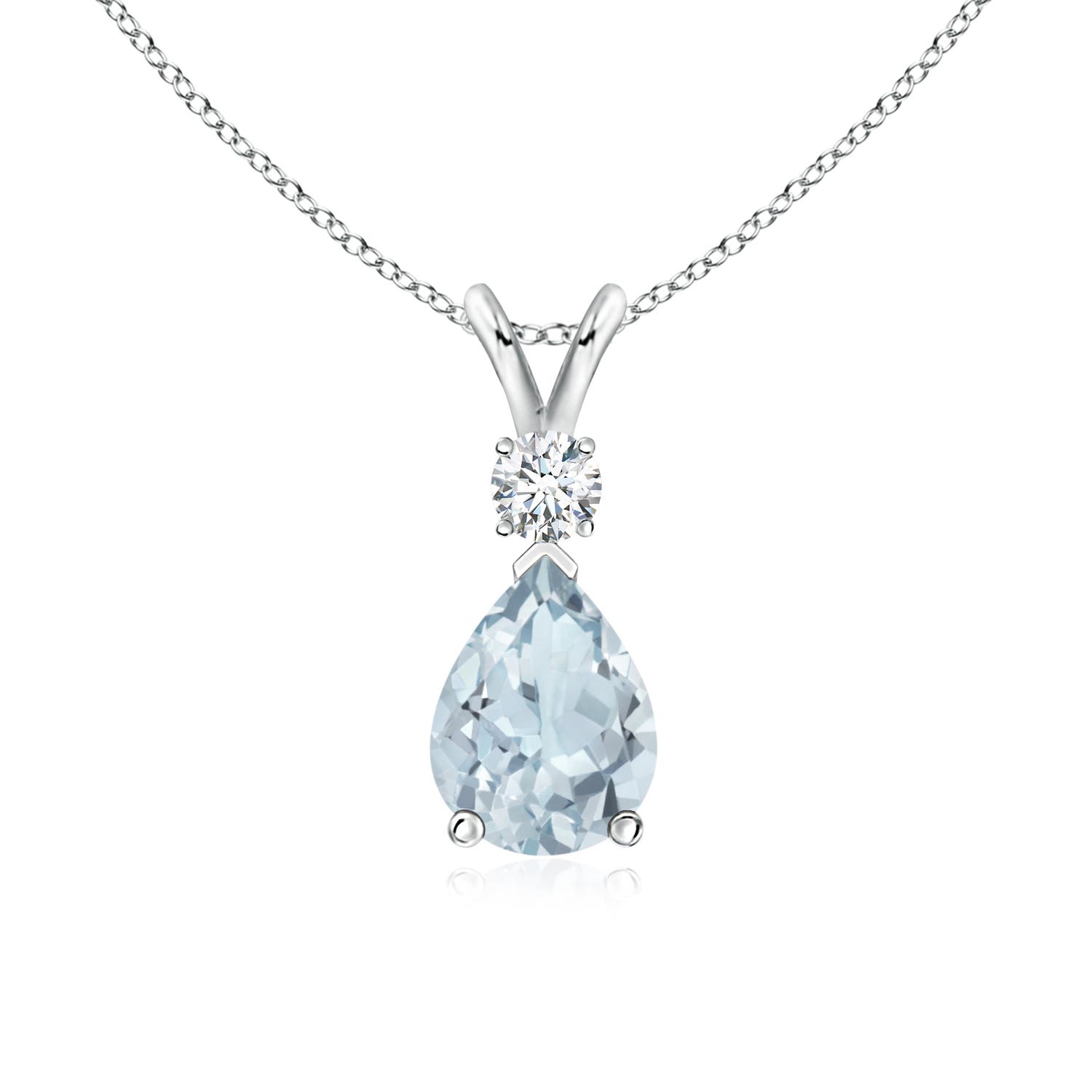 A - Aquamarine / 0.96 CT / 14 KT White Gold