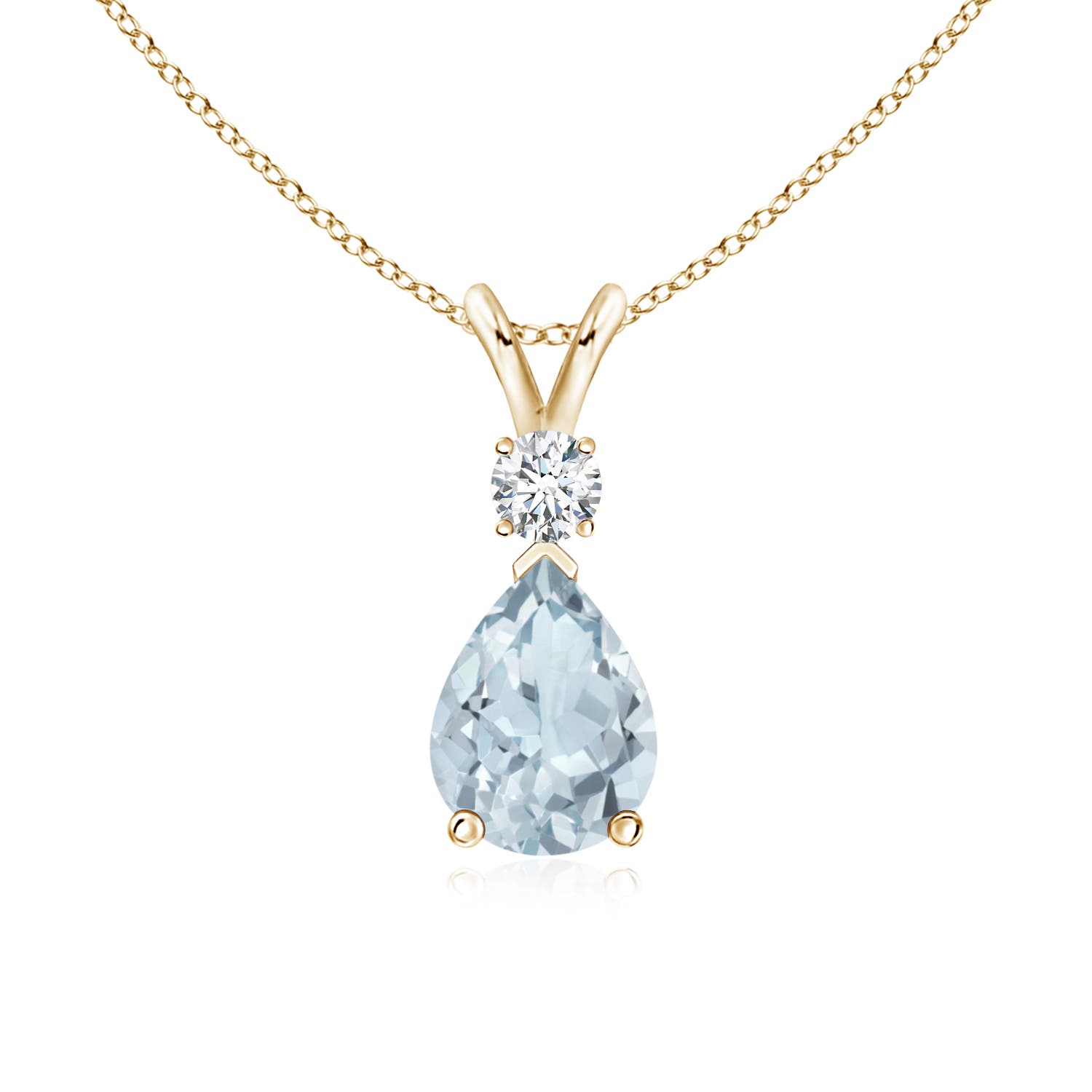 A - Aquamarine / 0.96 CT / 14 KT Yellow Gold