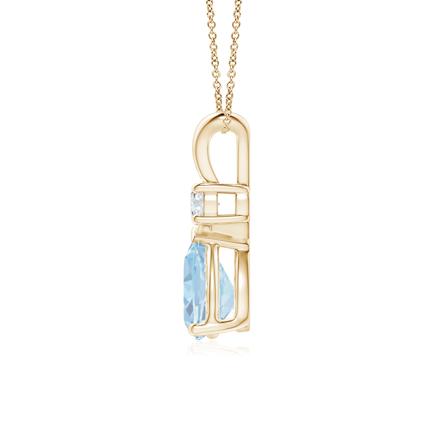 A - Aquamarine / 0.96 CT / 14 KT Yellow Gold