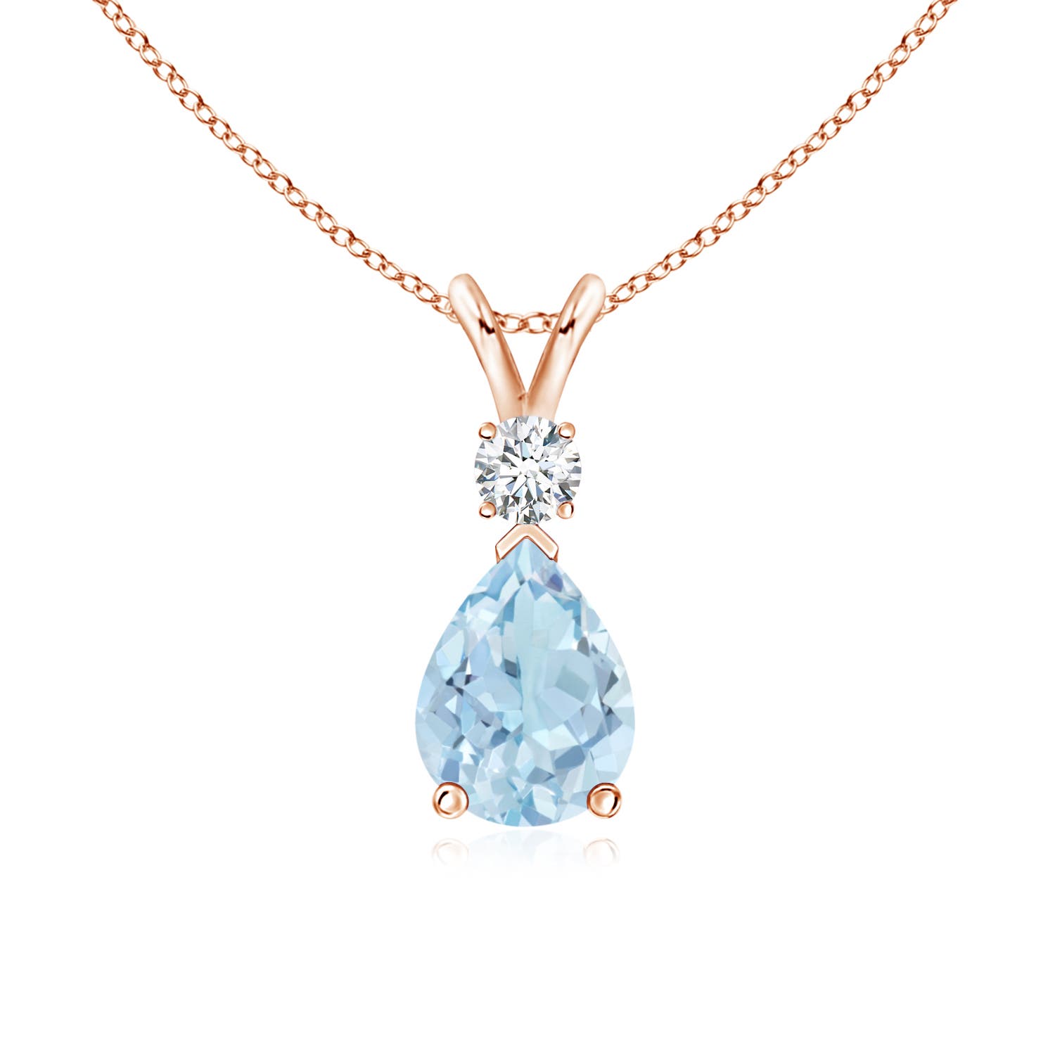 AA - Aquamarine / 0.96 CT / 14 KT Rose Gold