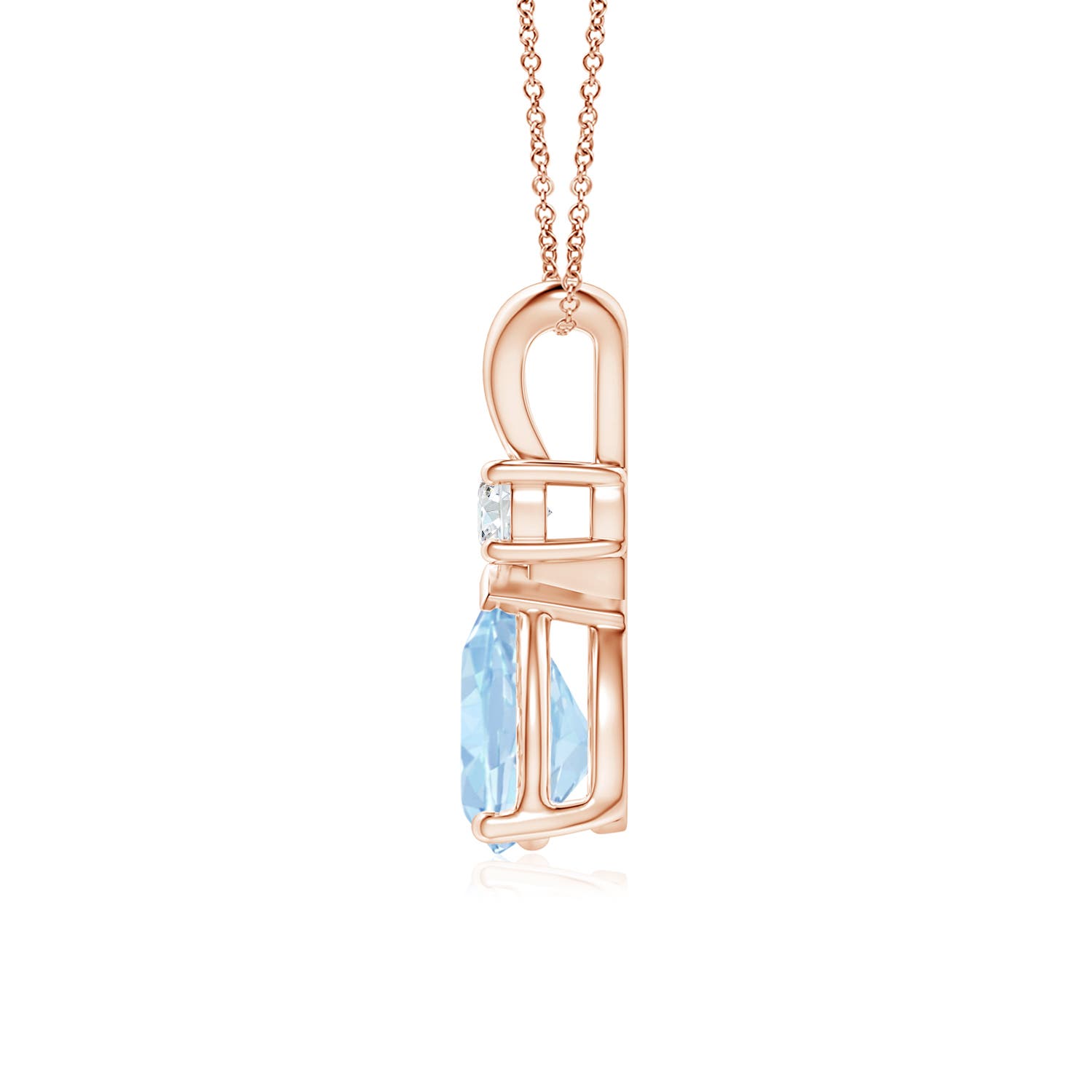 AA - Aquamarine / 0.96 CT / 14 KT Rose Gold