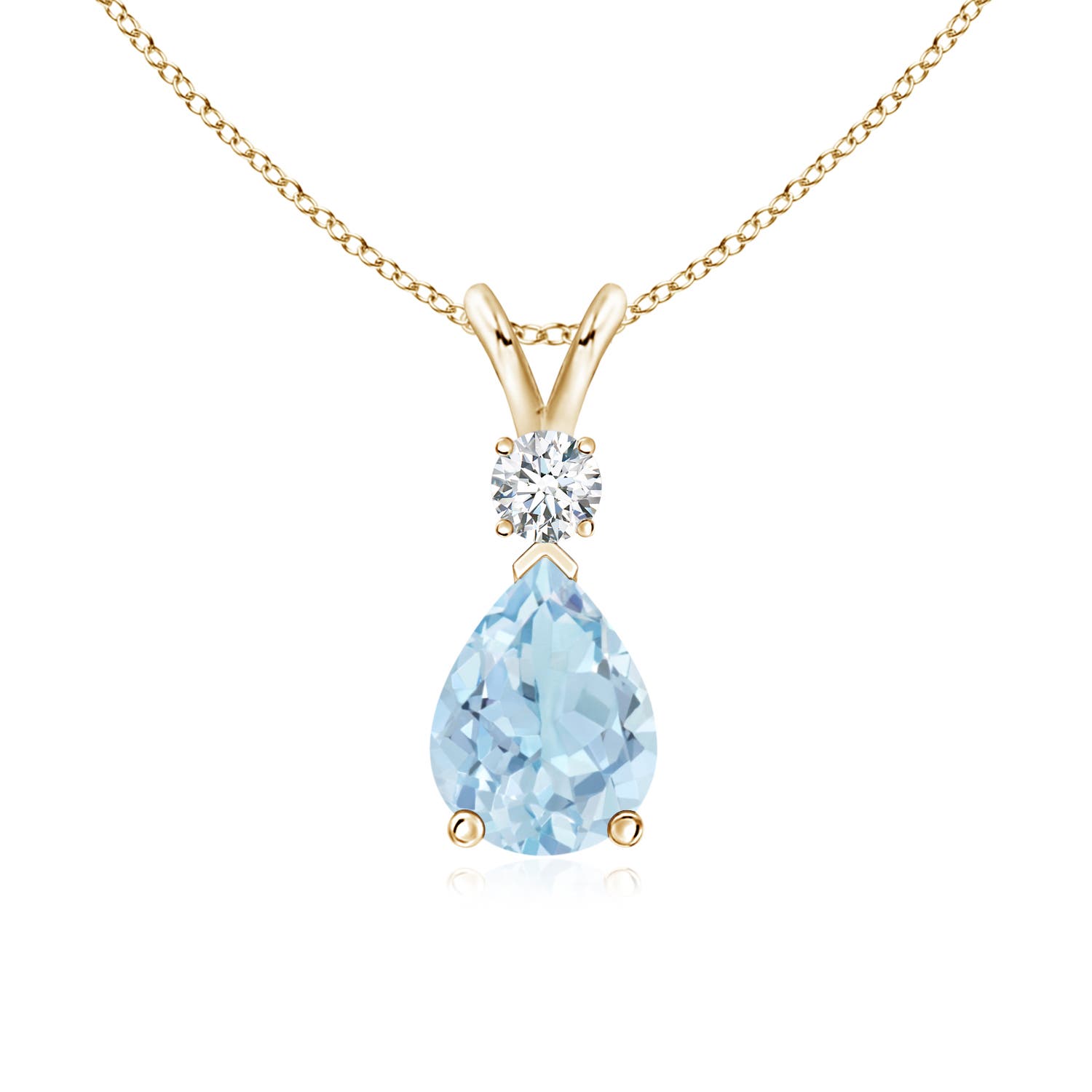 AA - Aquamarine / 0.96 CT / 14 KT Yellow Gold