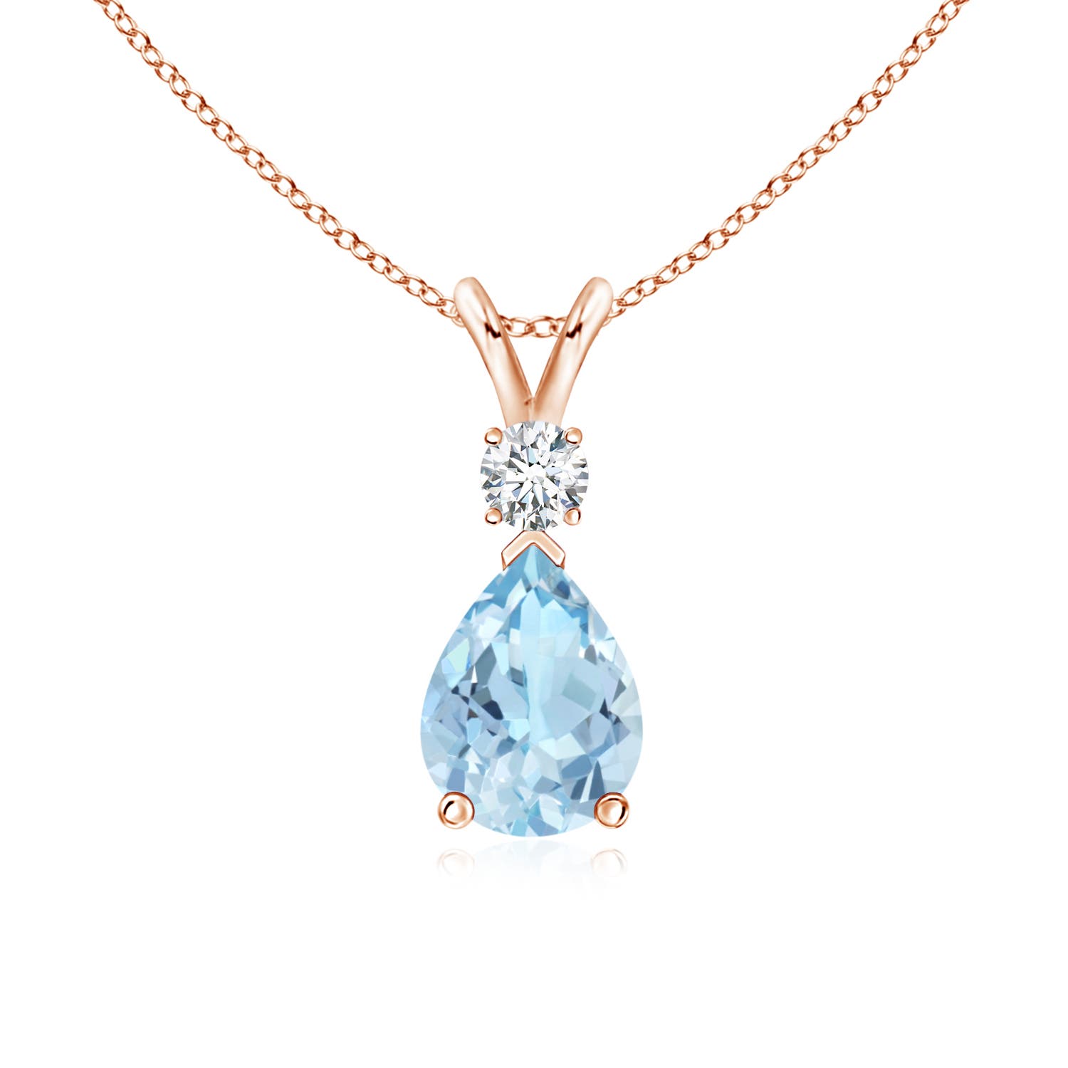 AAA - Aquamarine / 0.96 CT / 14 KT Rose Gold