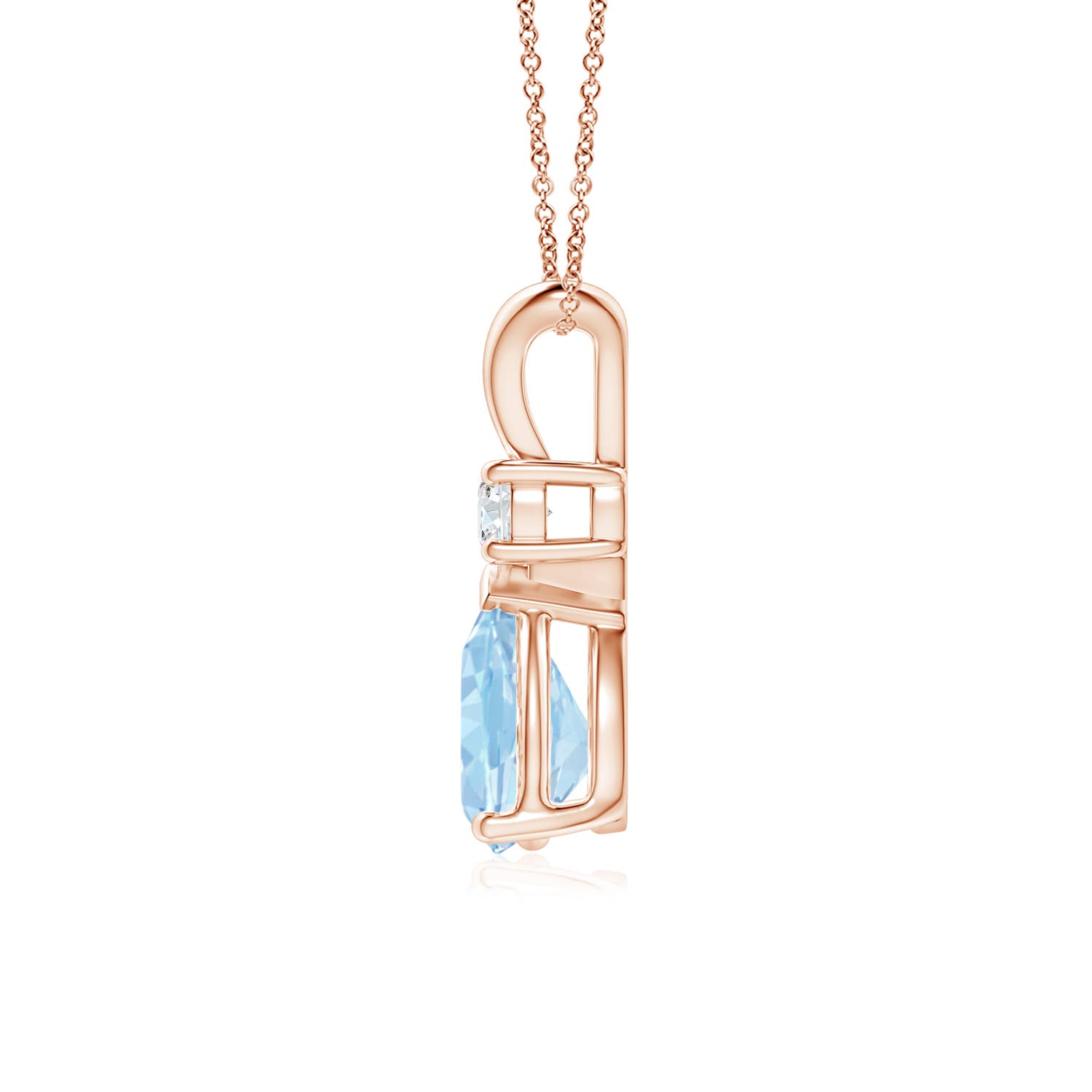 AAA - Aquamarine / 0.96 CT / 14 KT Rose Gold