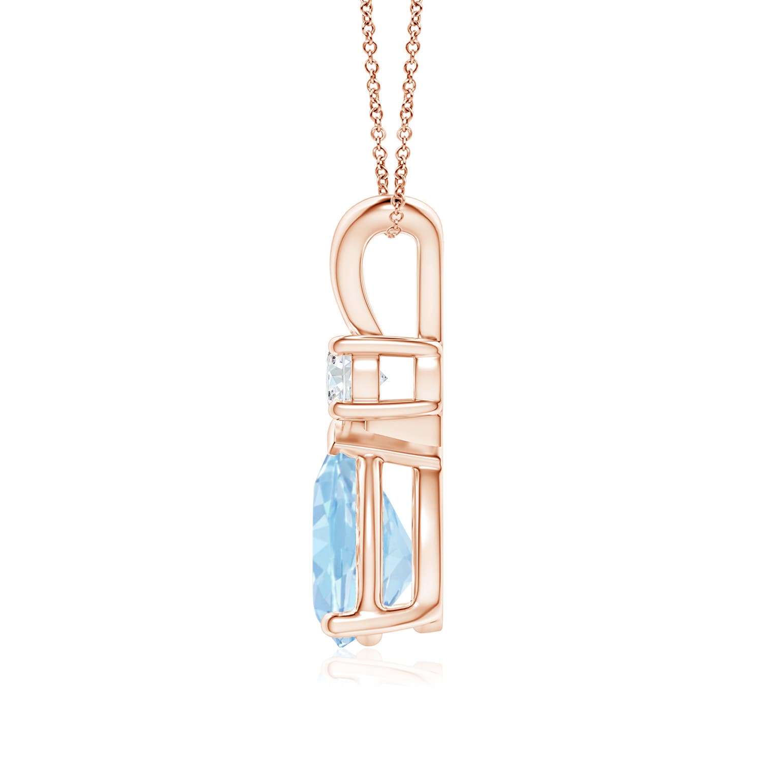 AAA - Aquamarine / 1.31 CT / 14 KT Rose Gold