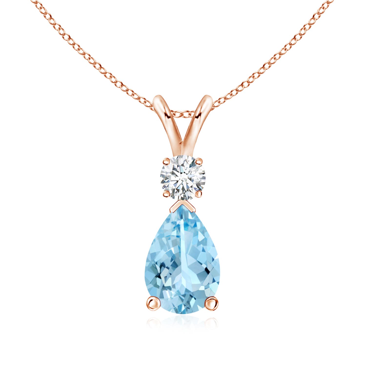 AAAA - Aquamarine / 1.31 CT / 14 KT Rose Gold