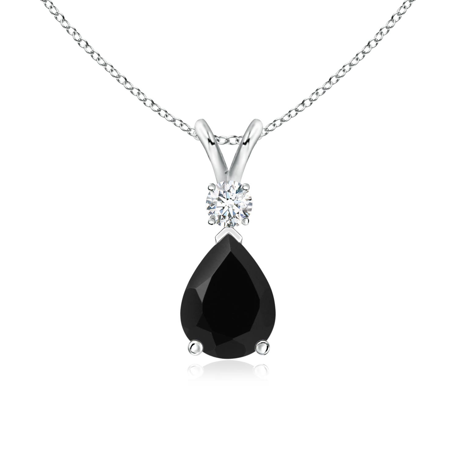 AAA - Black Onyx / 1.16 CT / 14 KT White Gold