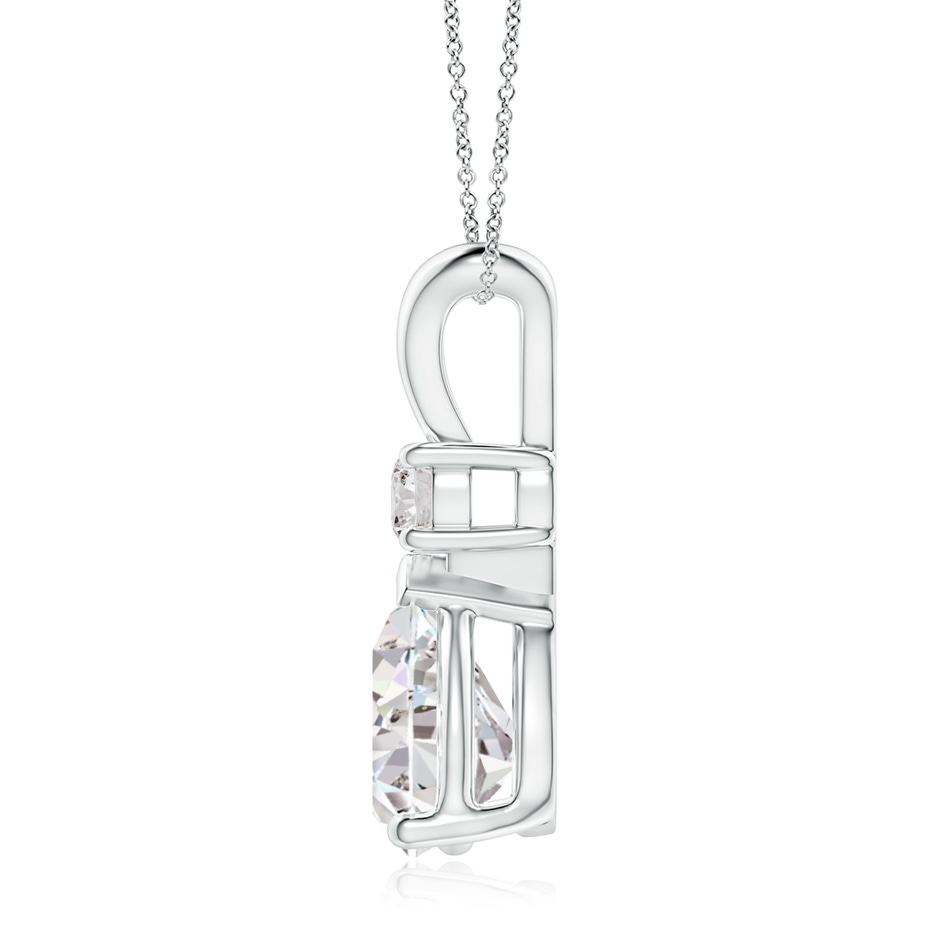 12x8mm IJI1I2 Diamond Teardrop Pendant with Diamond Accent in P950 Platinum side 199
