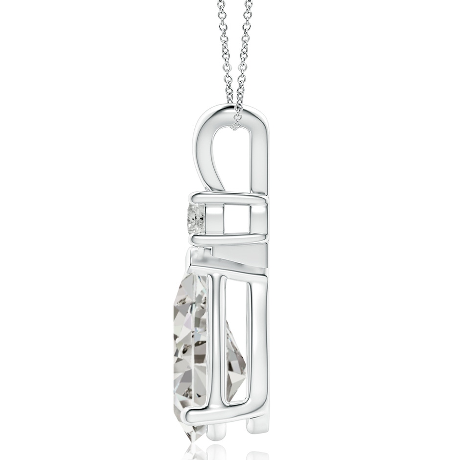14x8mm KI3 Diamond Teardrop Pendant with Diamond Accent in S999 Silver side 199