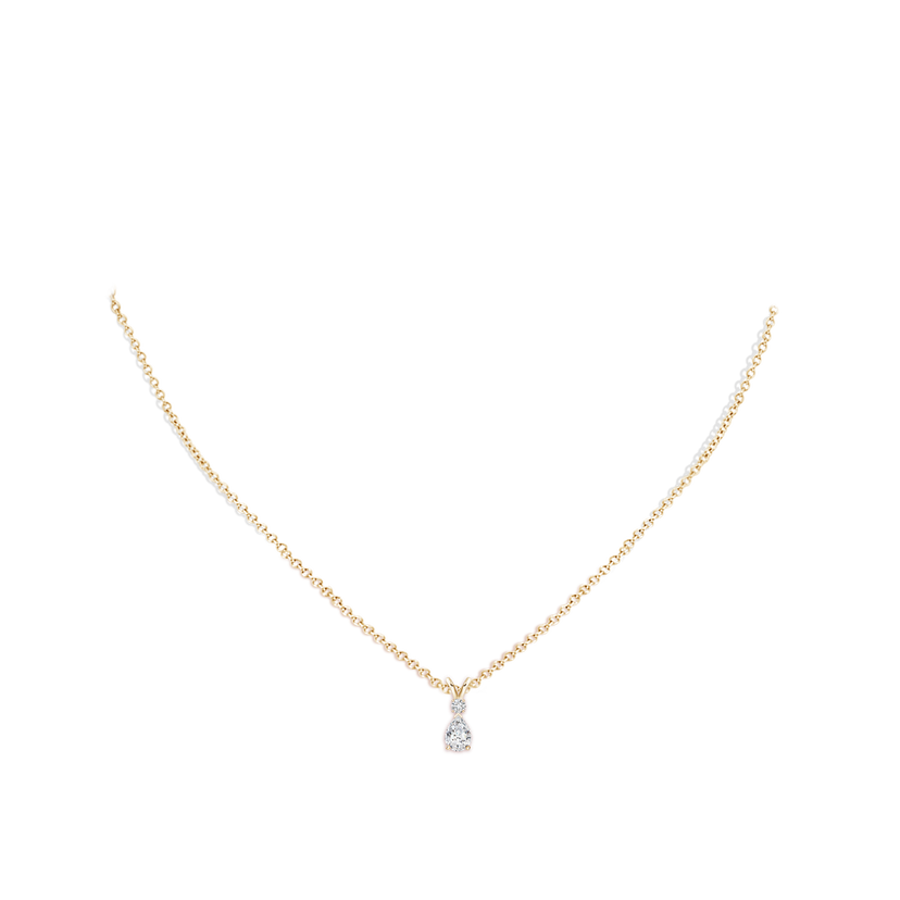 Prong-Set Diamond Teardrop V-Bale Pendant