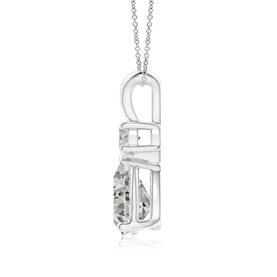 9x7mm KI3 Diamond Teardrop Pendant with Diamond Accent in P950 Platinum side 199