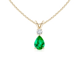 Necklaces Yellow Gold Emerald Necklaces