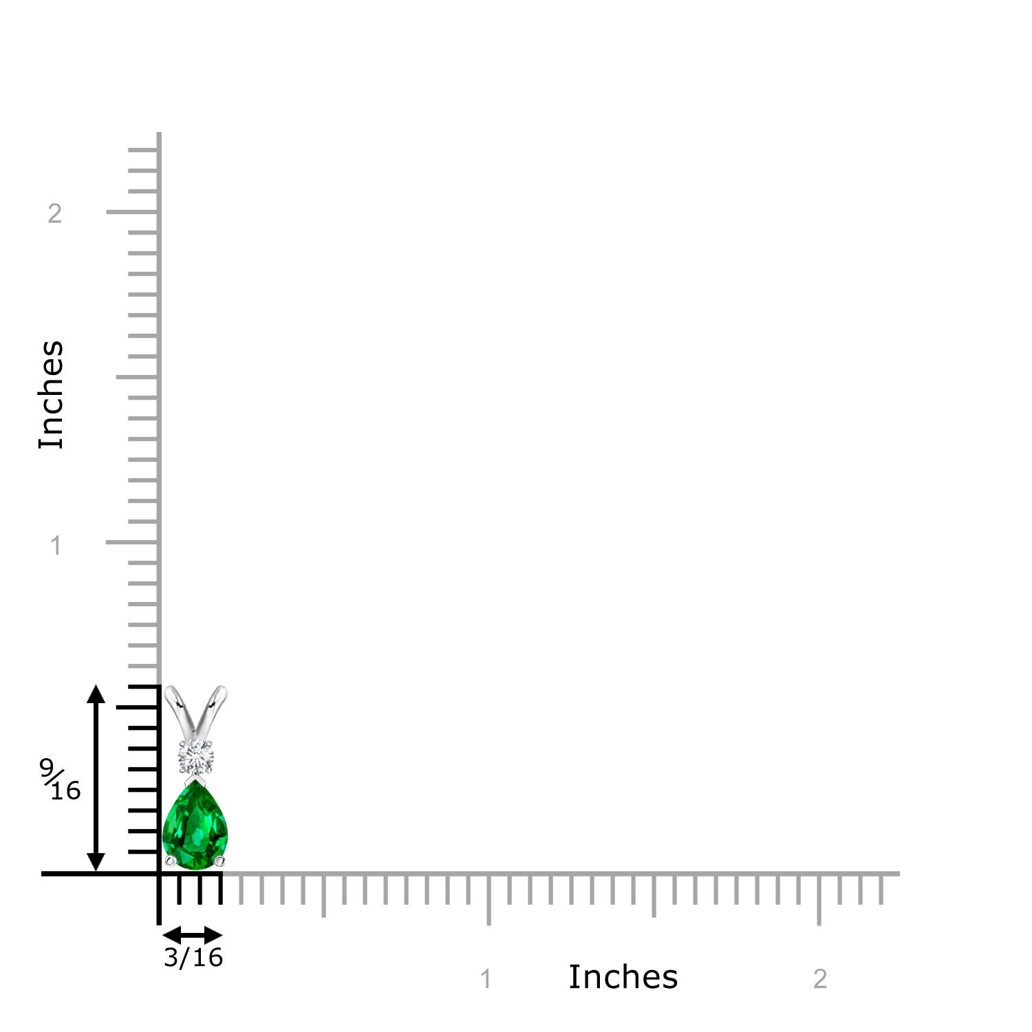 AAAA - Emerald / 0.39 CT / 14 KT White Gold