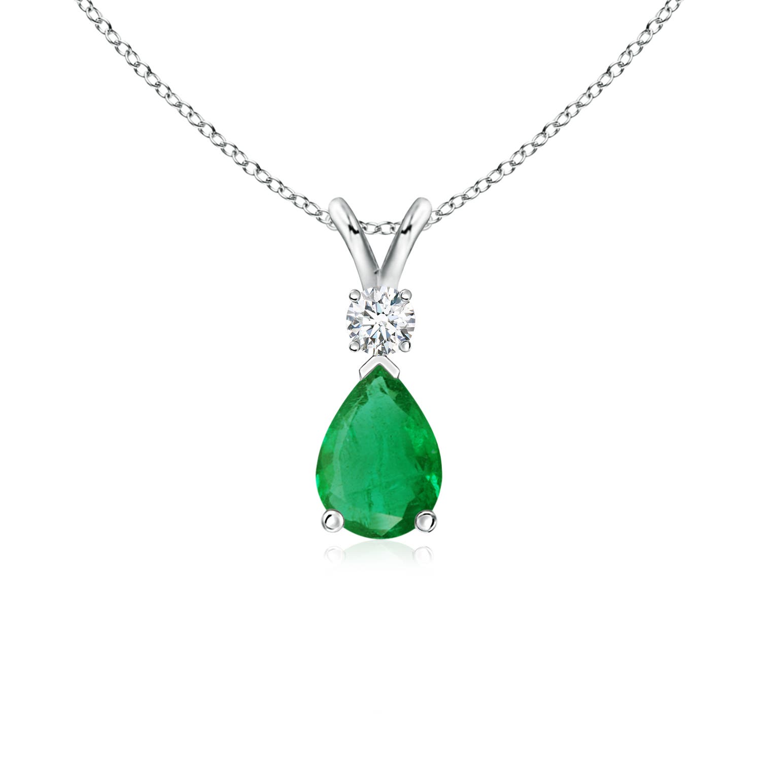 AA - Emerald / 0.67 CT / 14 KT White Gold