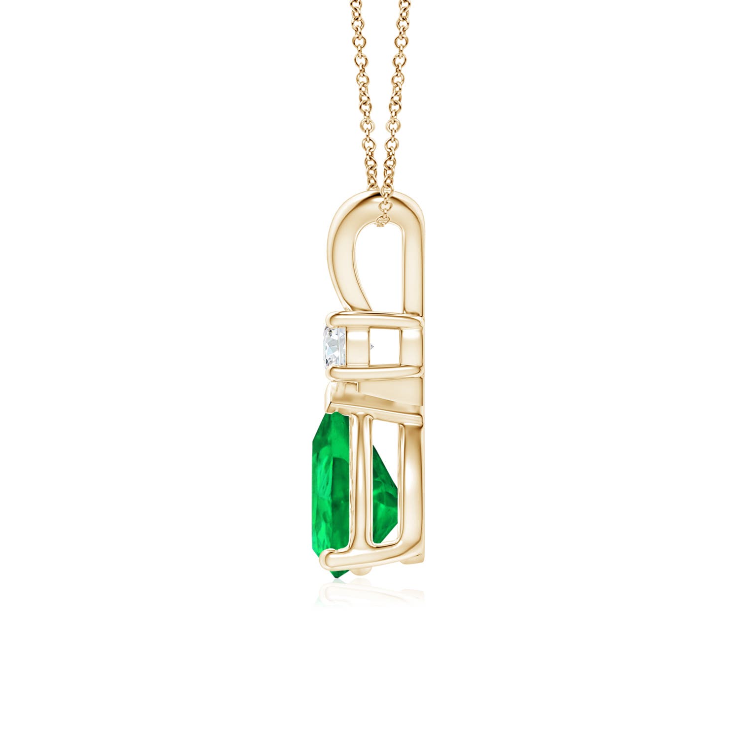 AAA - Emerald / 1.06 CT / 14 KT Yellow Gold