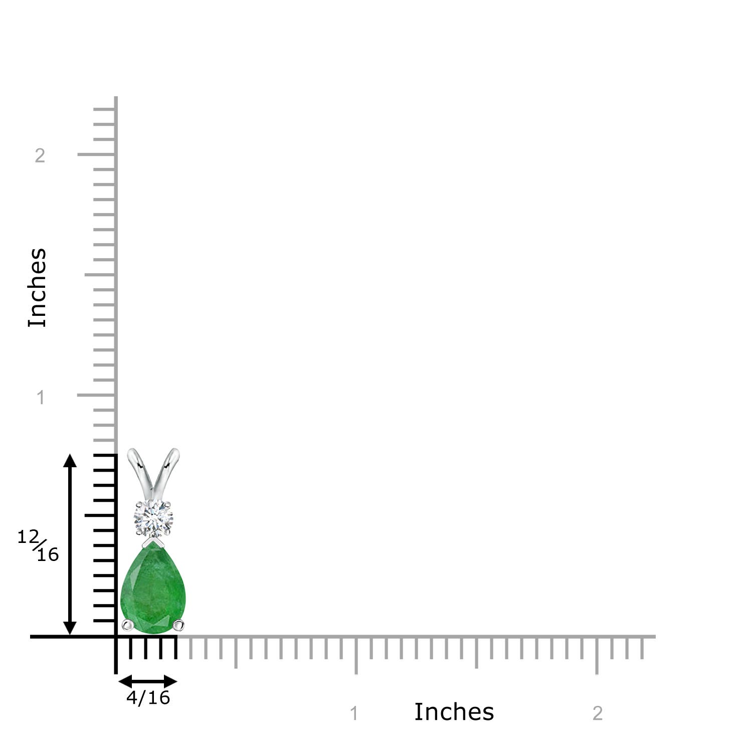 A - Emerald / 1.36 CT / 14 KT White Gold