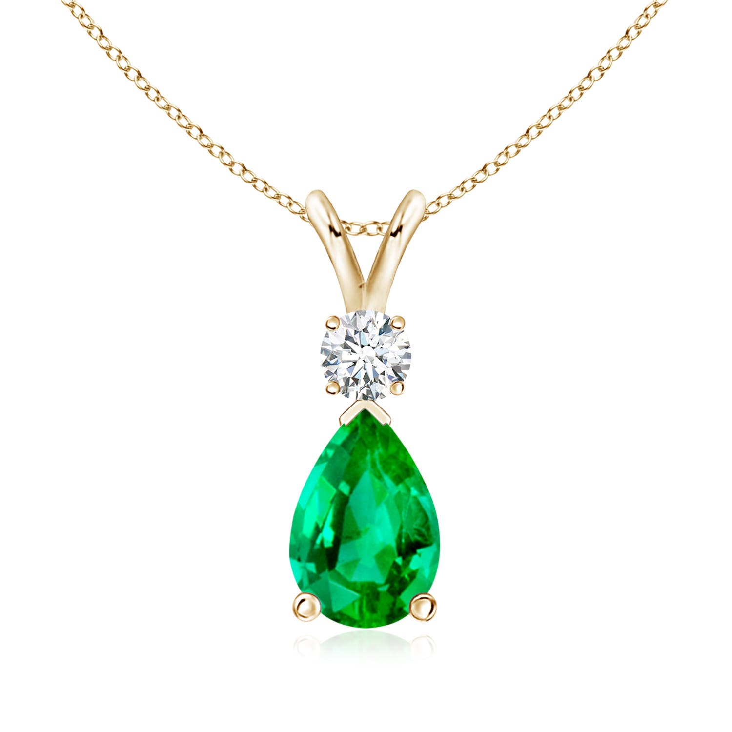 AAA - Emerald / 1.36 CT / 14 KT Yellow Gold