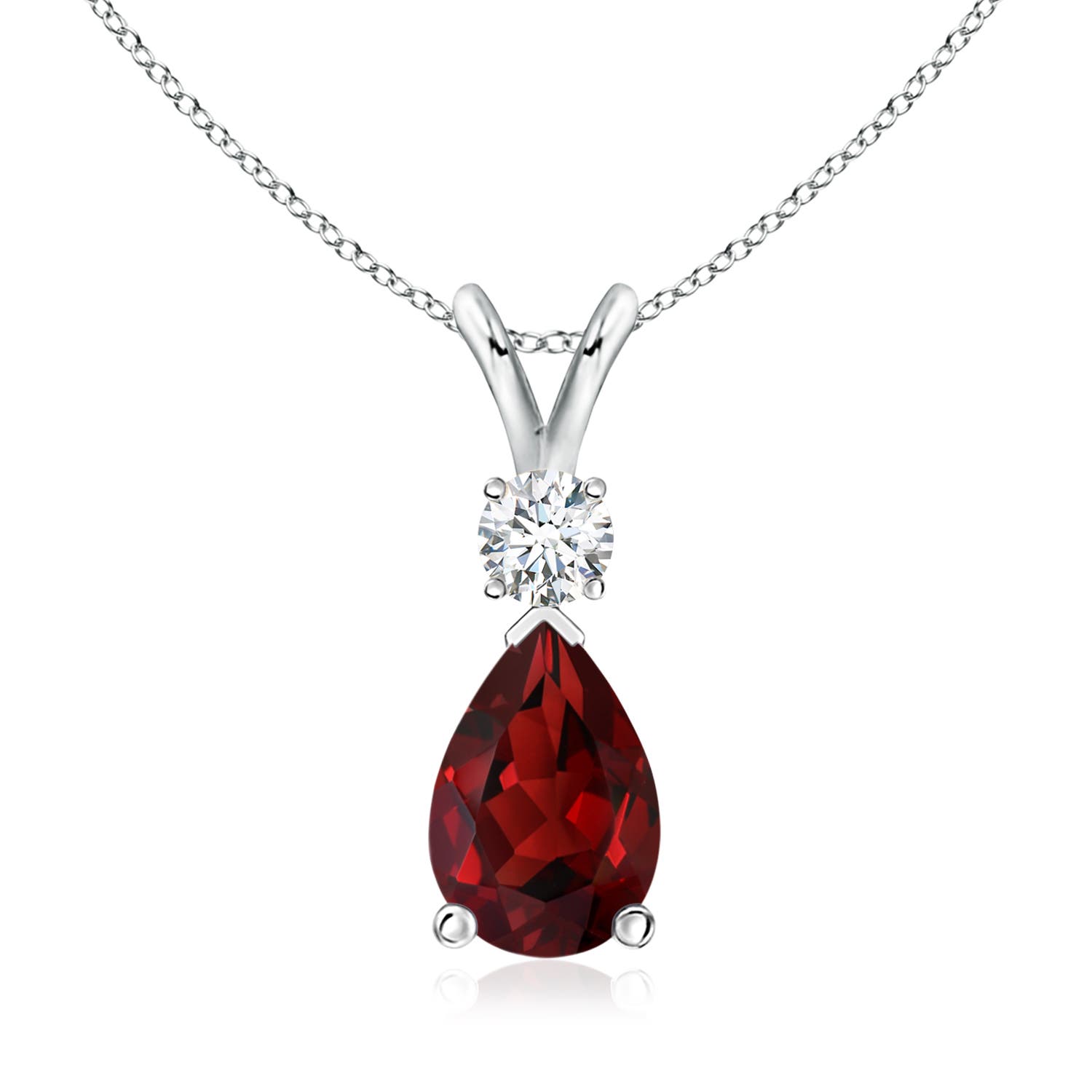 AAAA - Garnet / 2.28 CT / 14 KT White Gold