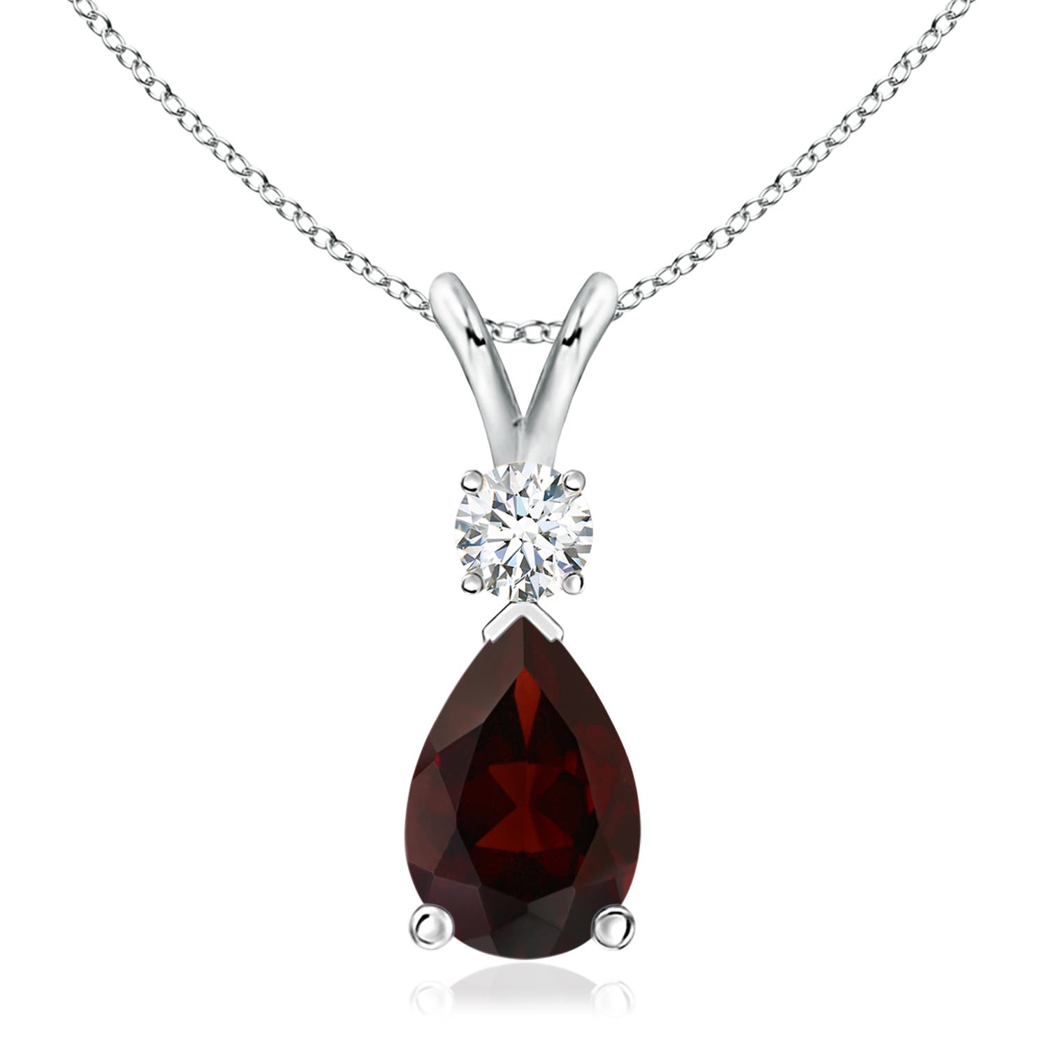 A - Garnet / 3.68 CT / 14 KT White Gold