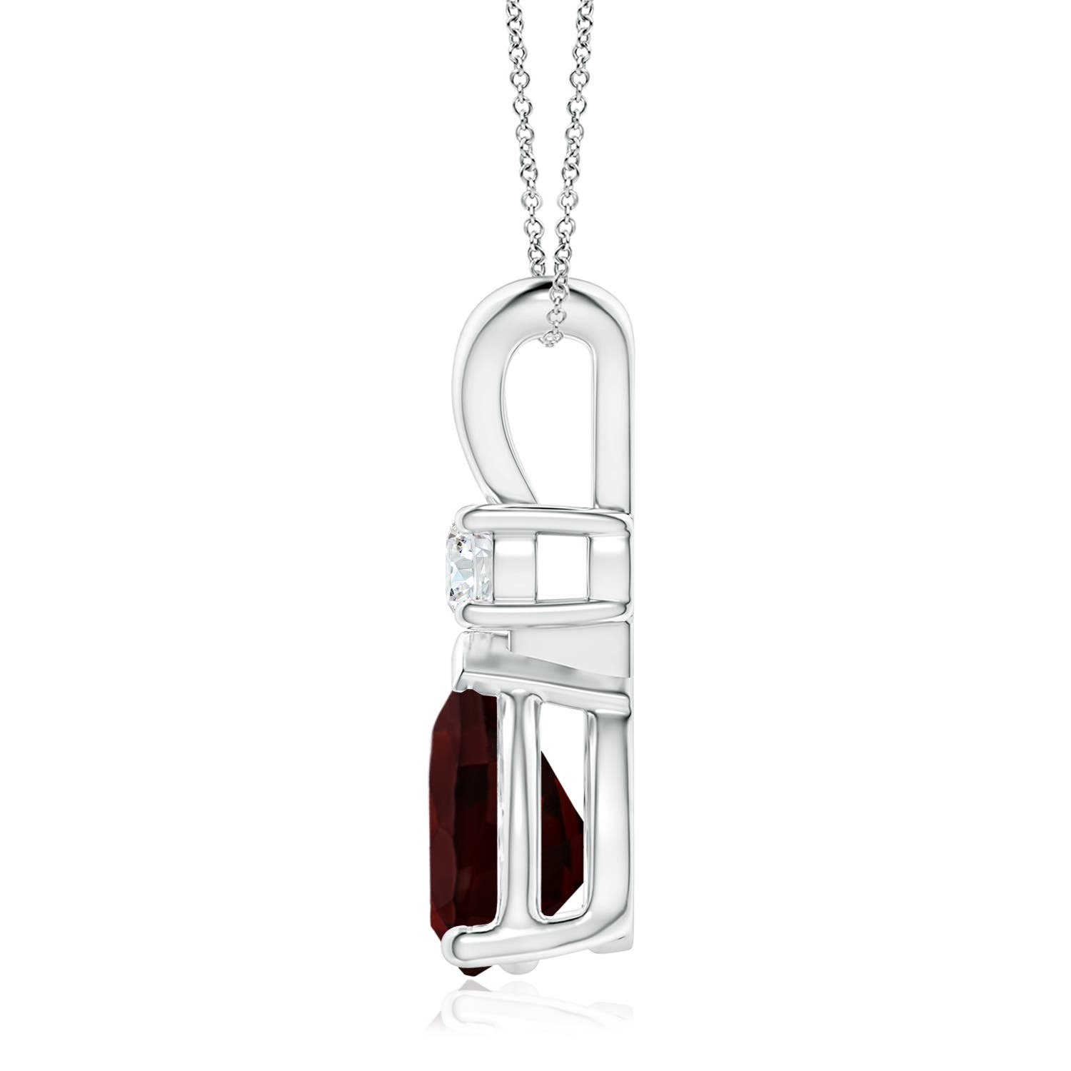 A - Garnet / 3.68 CT / 14 KT White Gold