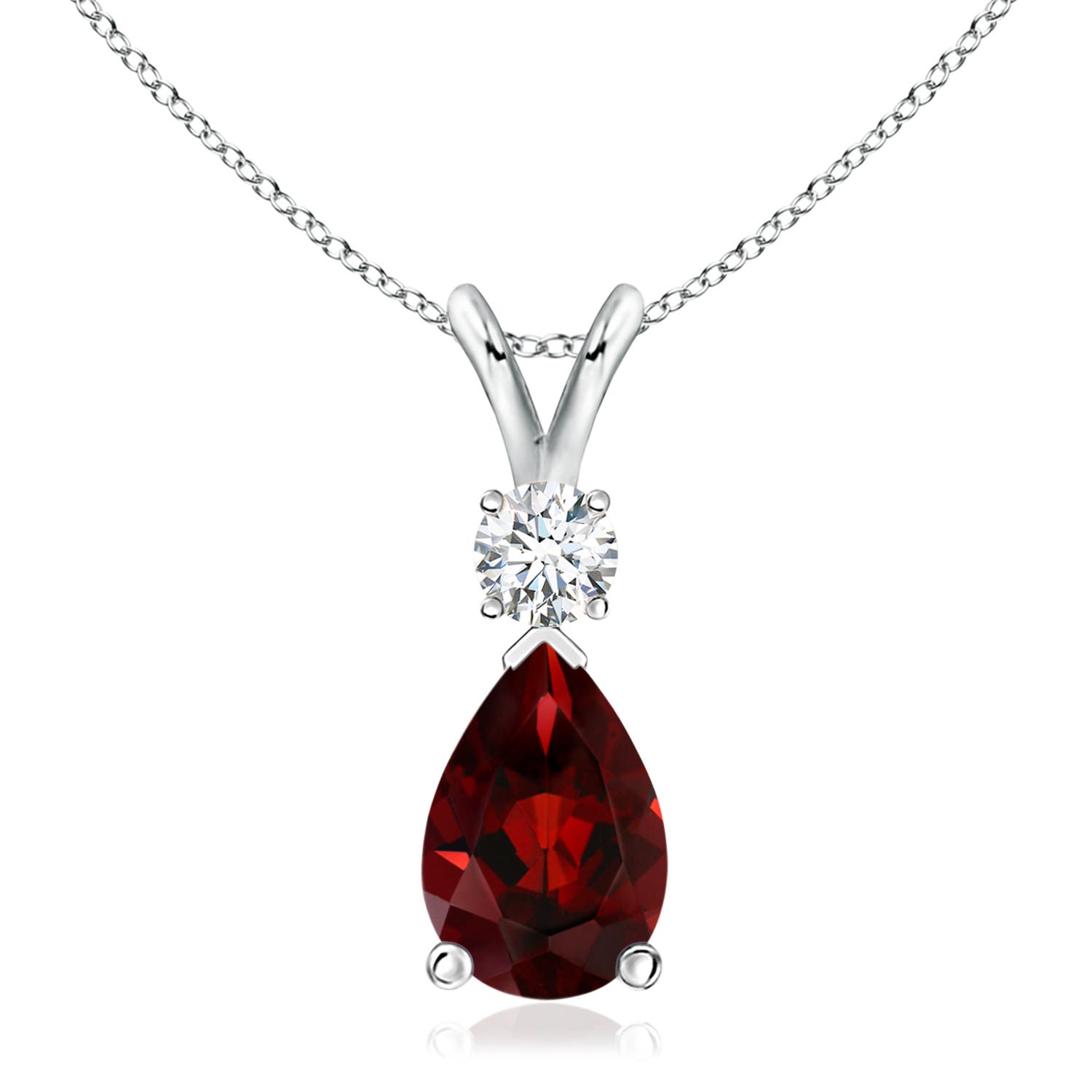 AAA - Garnet / 3.68 CT / 14 KT White Gold