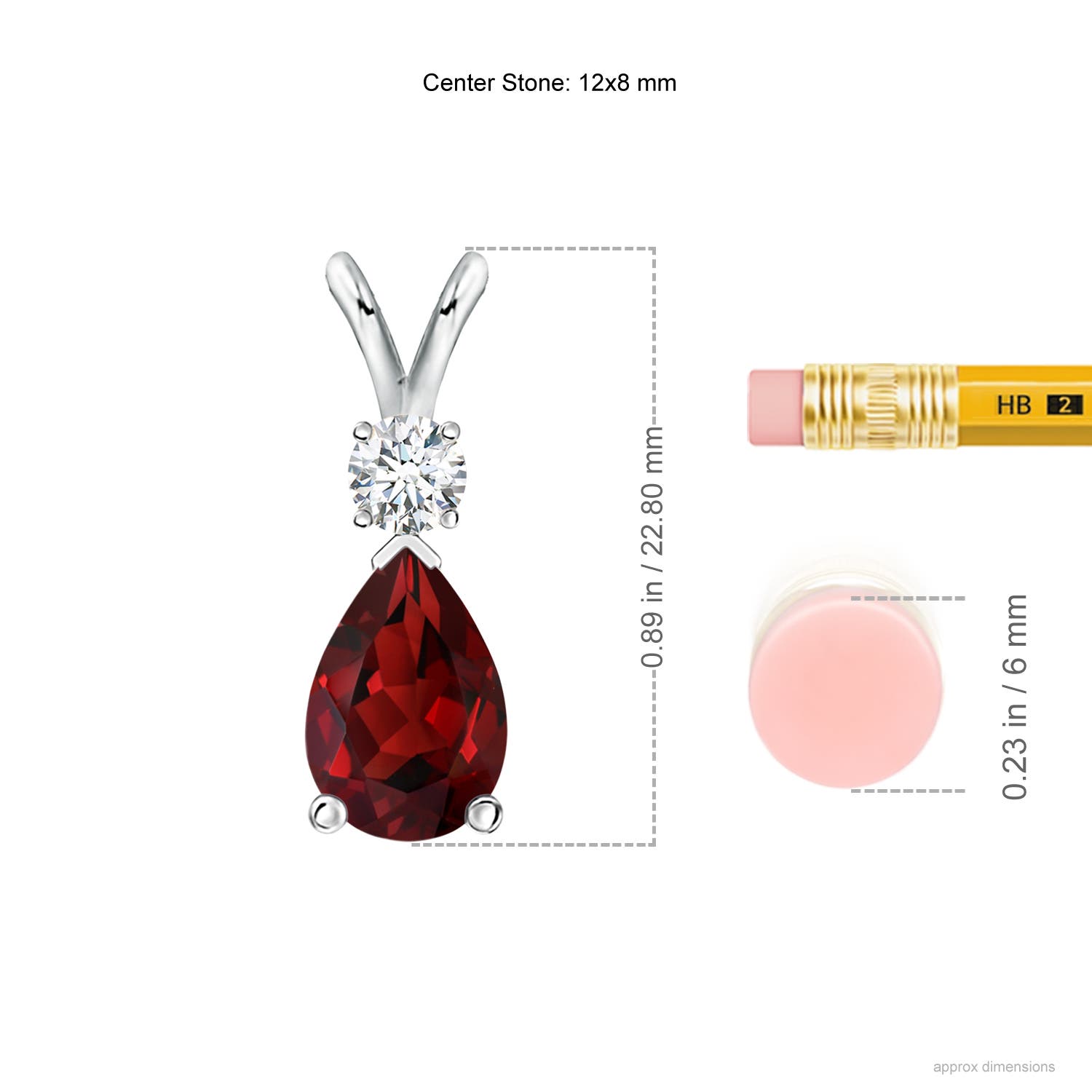 AAAA - Garnet / 3.68 CT / 14 KT White Gold