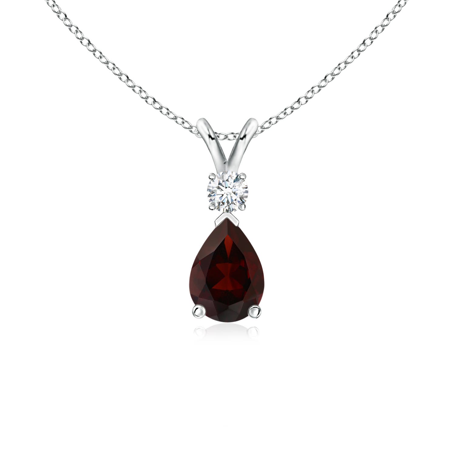 A - Garnet / 0.92 CT / 14 KT White Gold